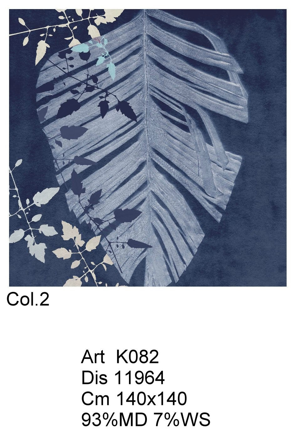 Digitally Printed Shawl in Modal & Cashmere — Oversized Leaf Design