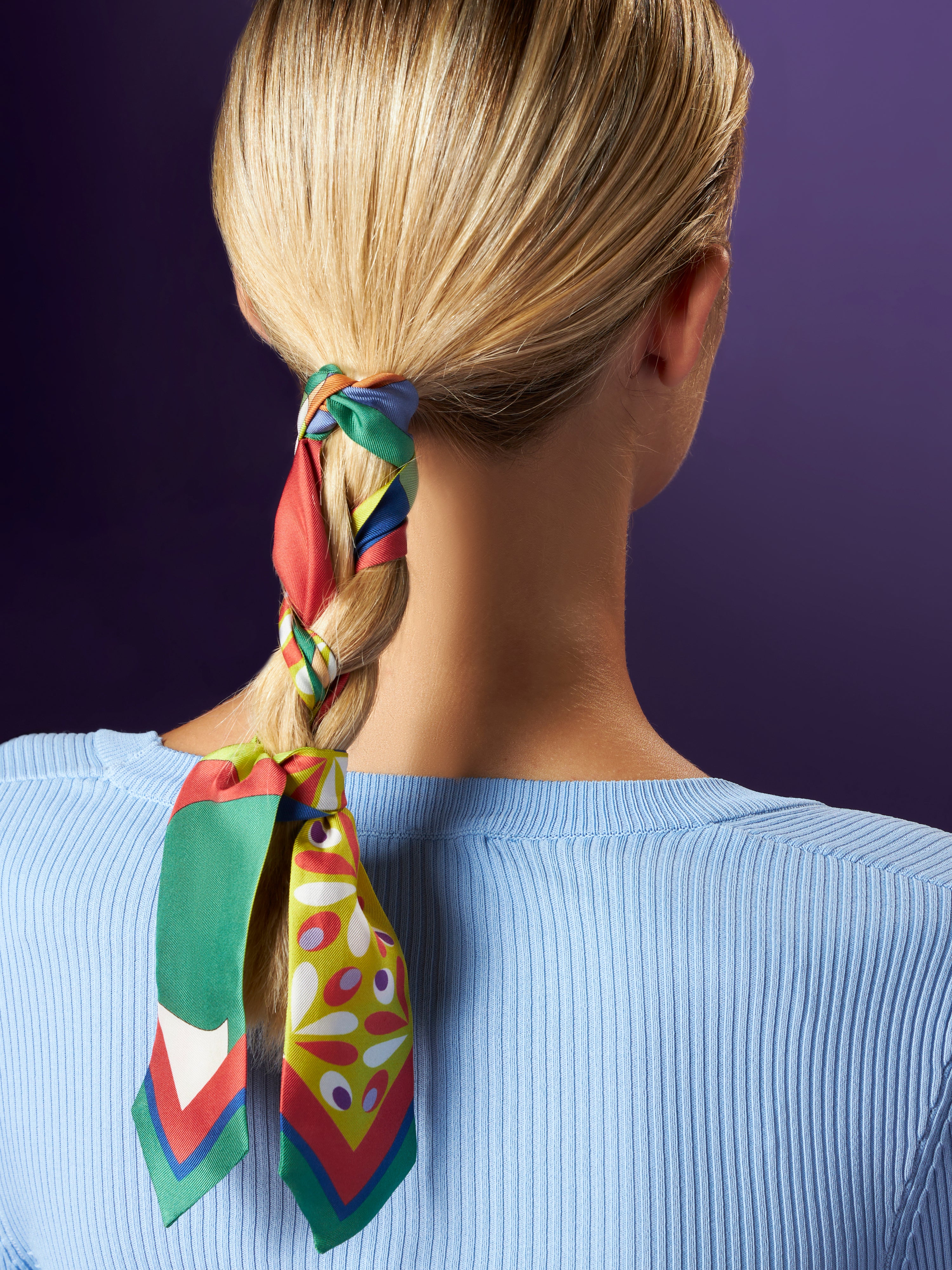 Silk Twill Printed Tubular Scarf - 6 x 90