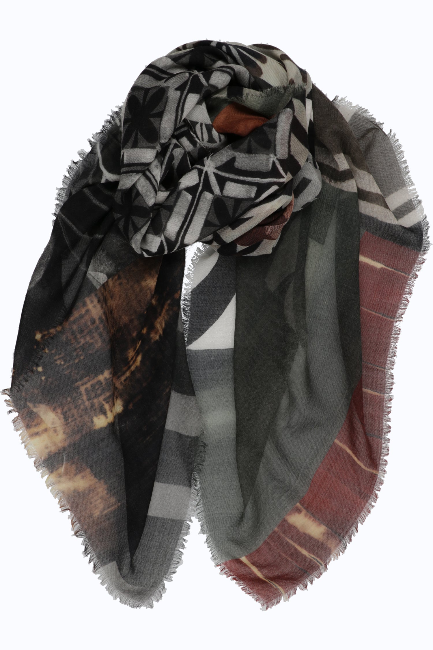 Multicolor Patchwork Wool Shawl