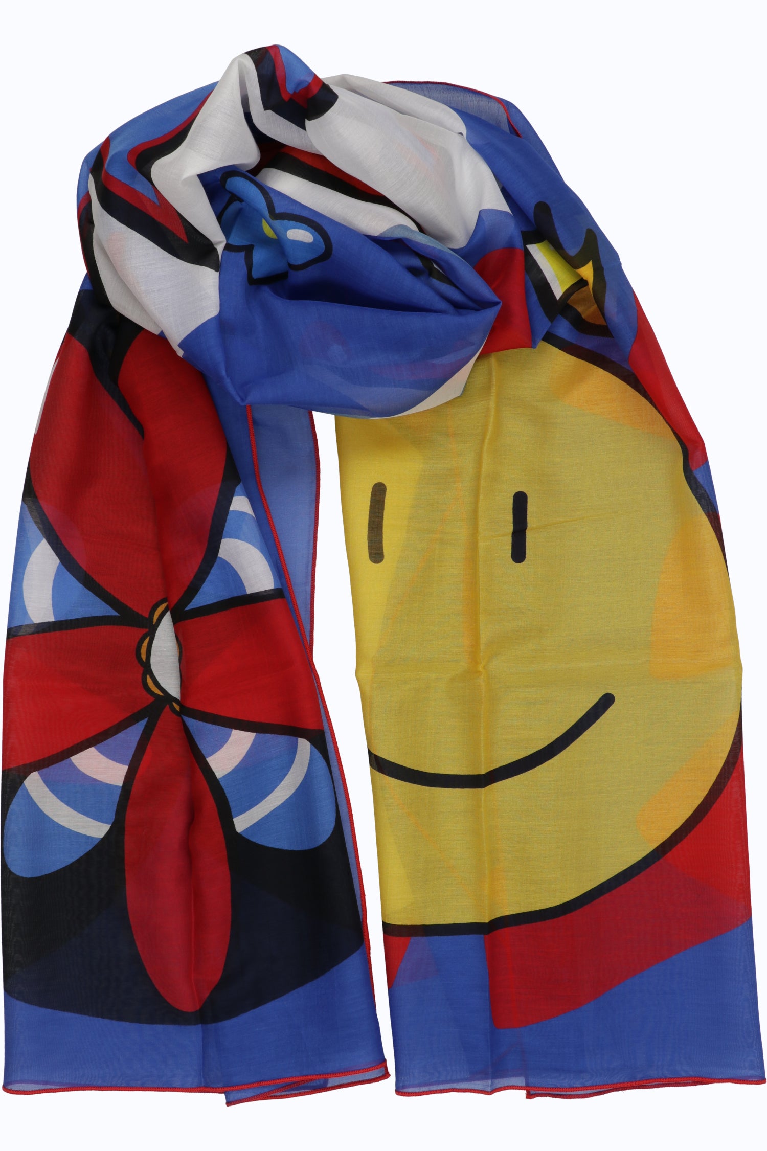 Cotton, Silk printed Scarf - 65 x 200