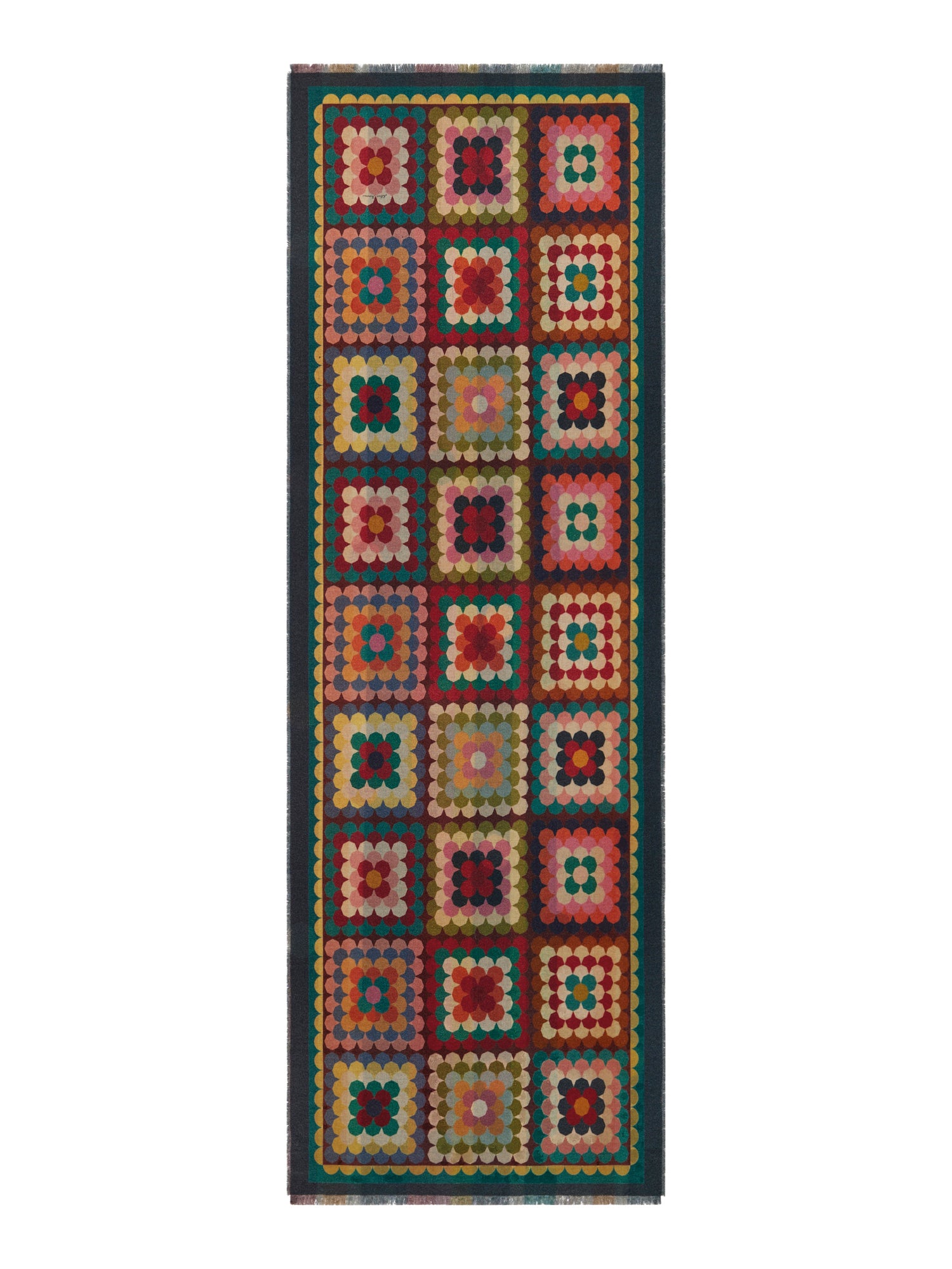 Wool-Silk  Stole Crochet Print