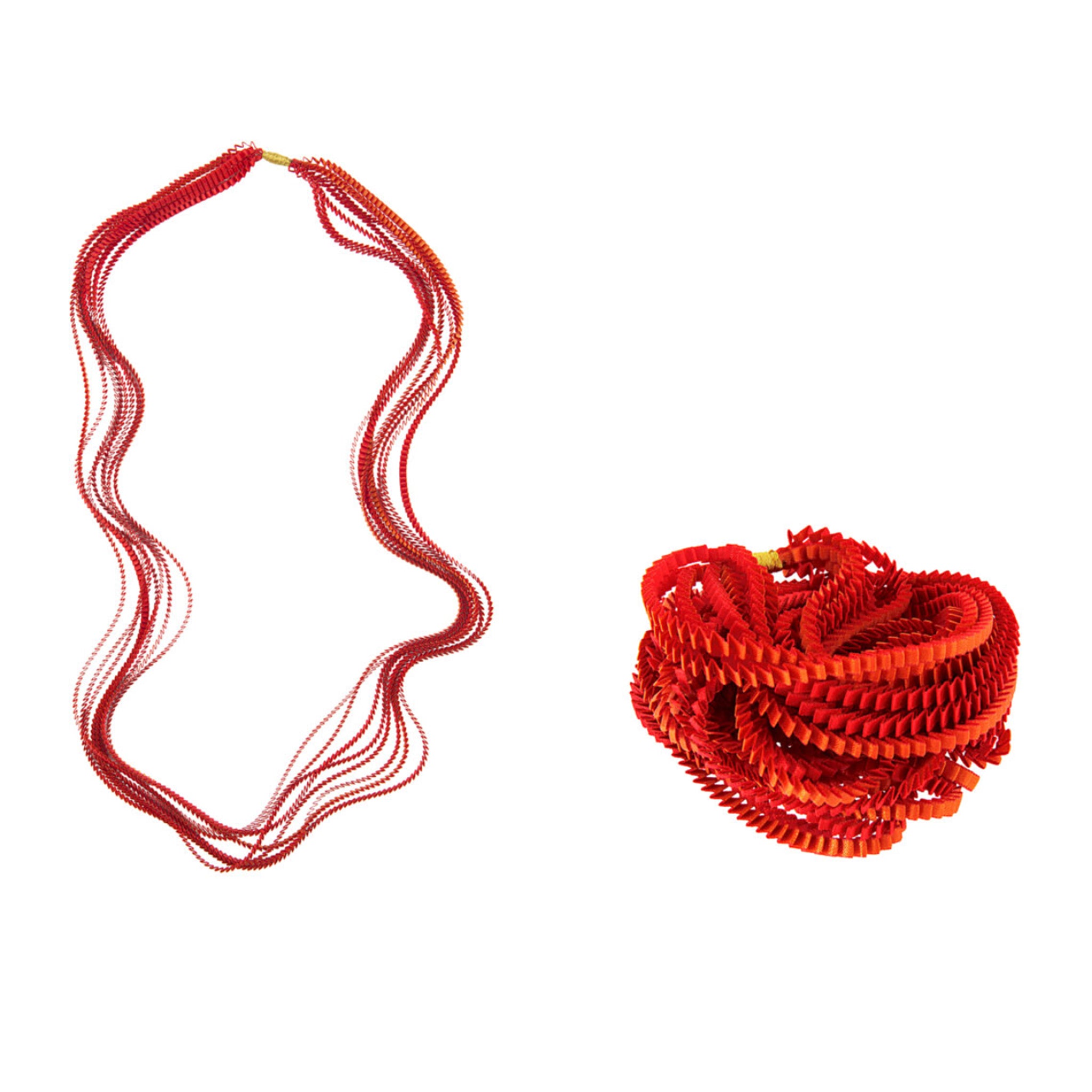 "Essilp" Necklace - Red Orange