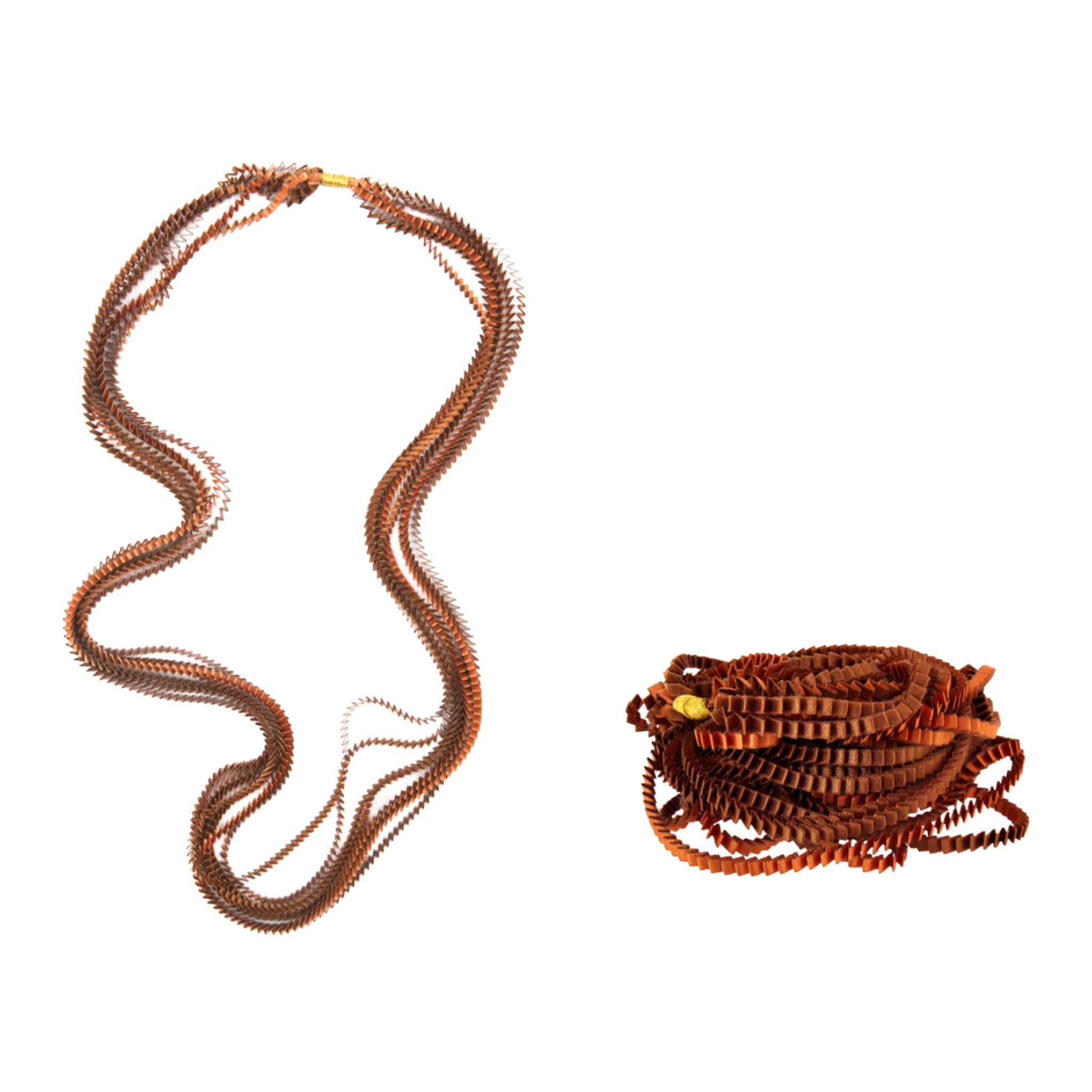 "Essilp" Necklace - Brown, Copper