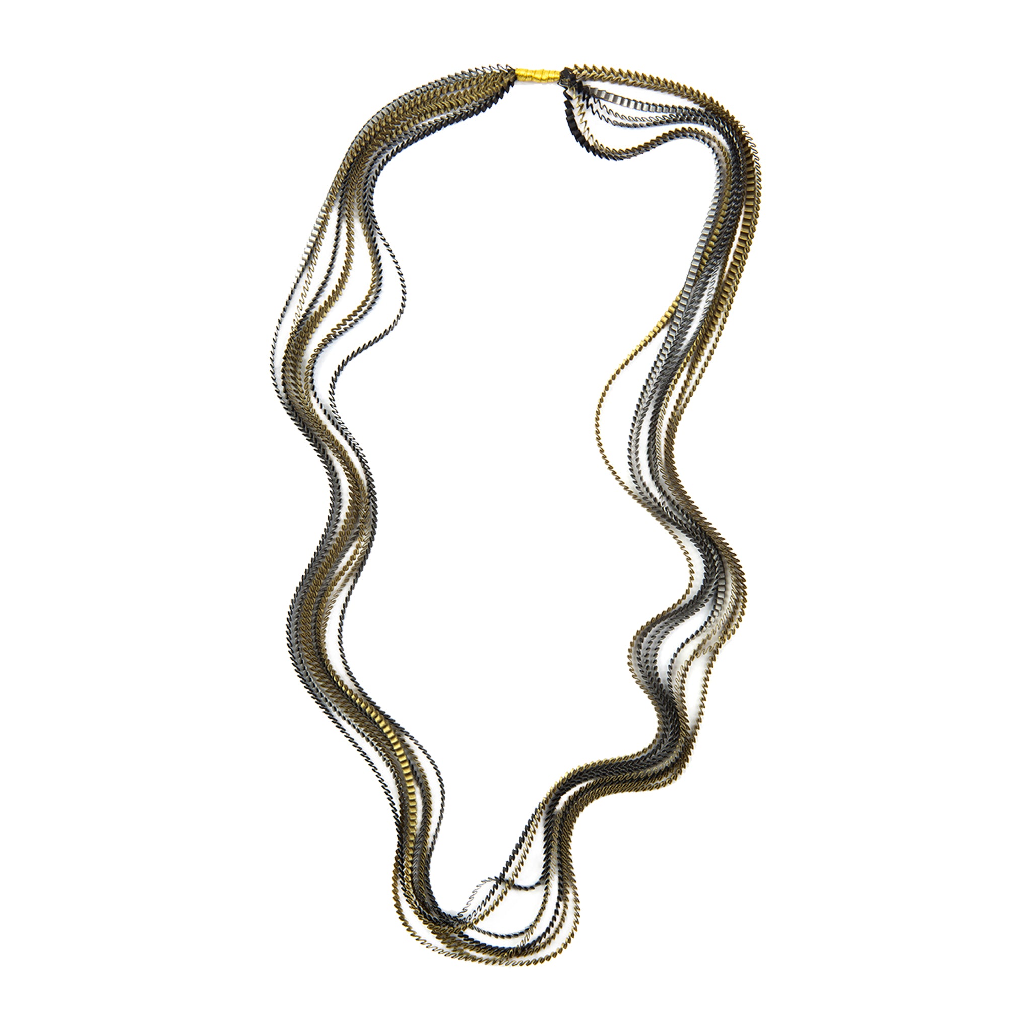 "Essilp" Necklace - Black, Khaki, Olive, Silver
