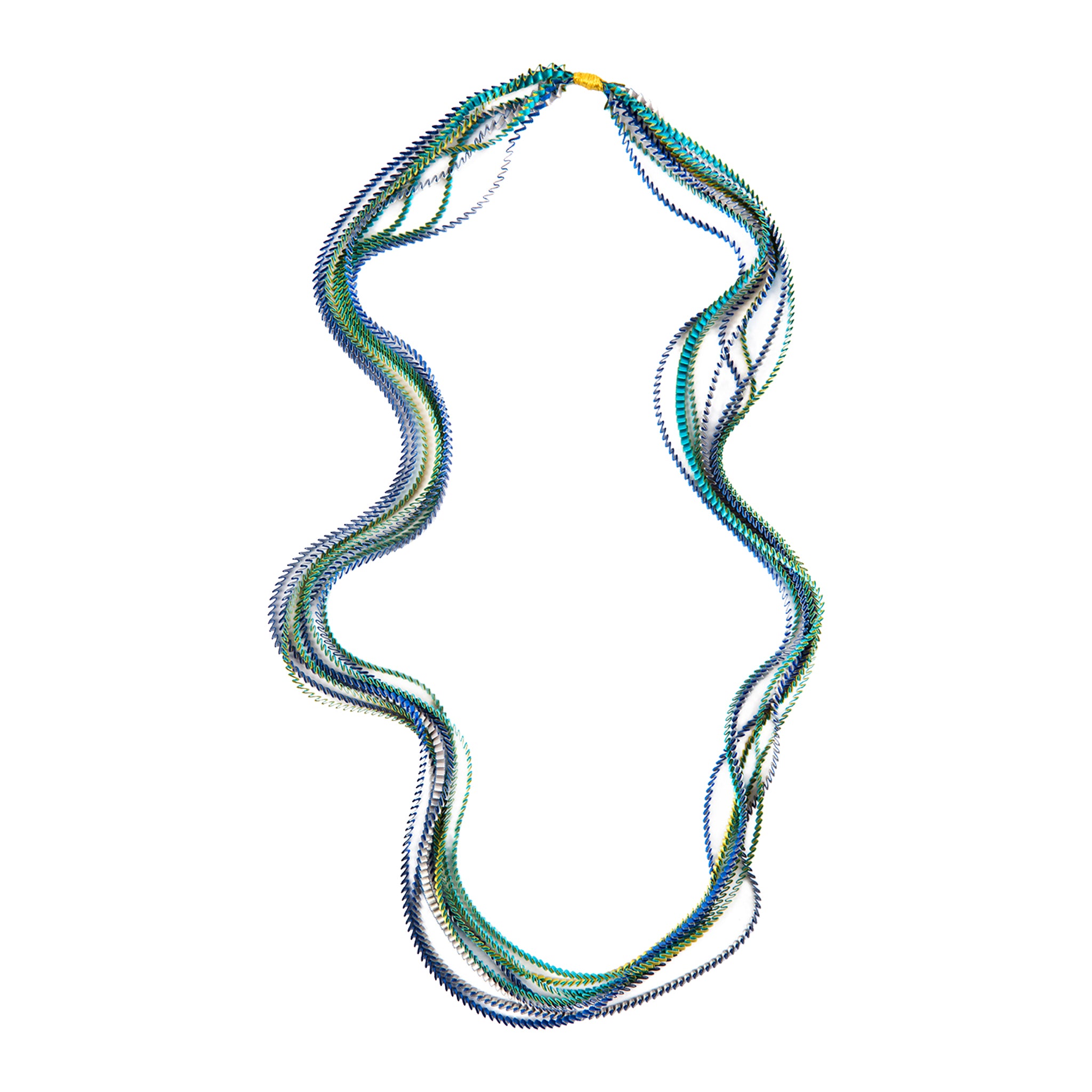 "Essilp" Necklace. - Gold, Royal Blue, Silver, Turquoise