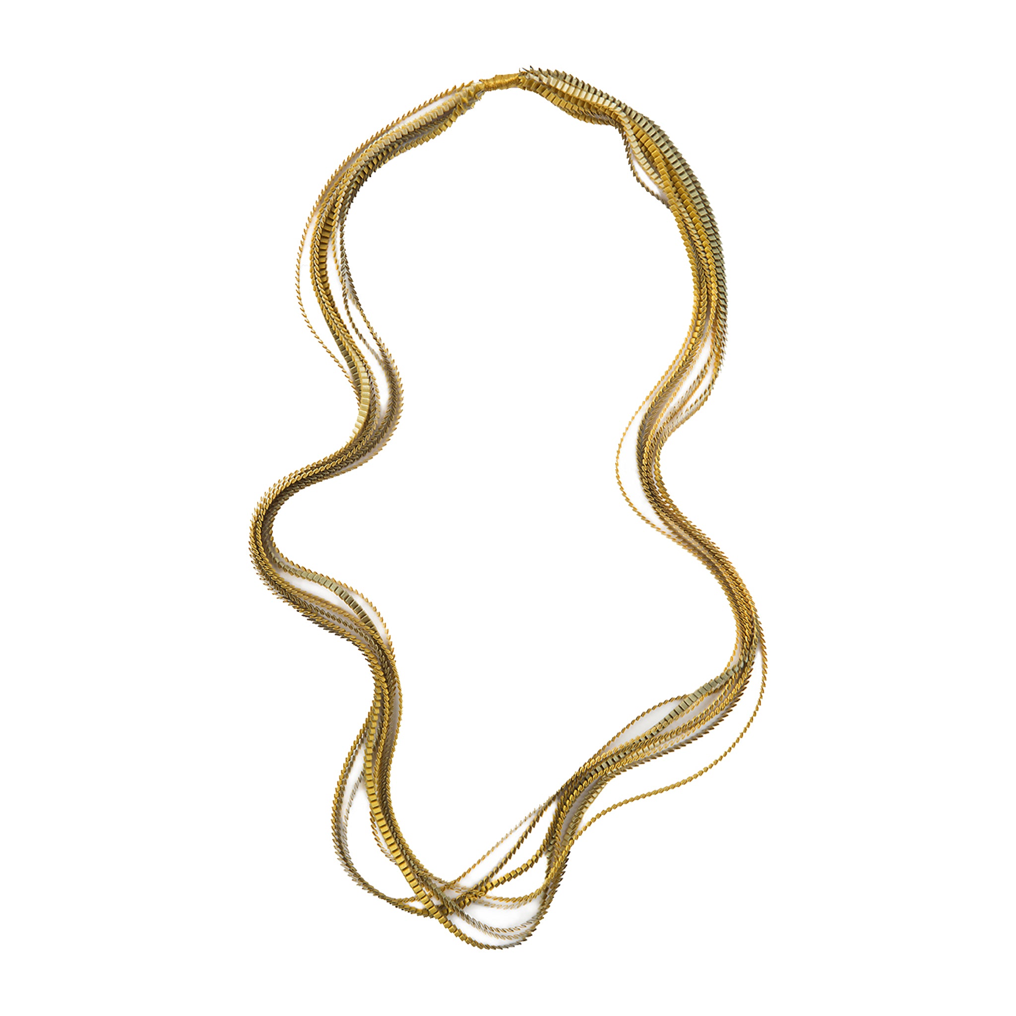 "Essilp" Necklace - Gold, Ivory, Khaki
