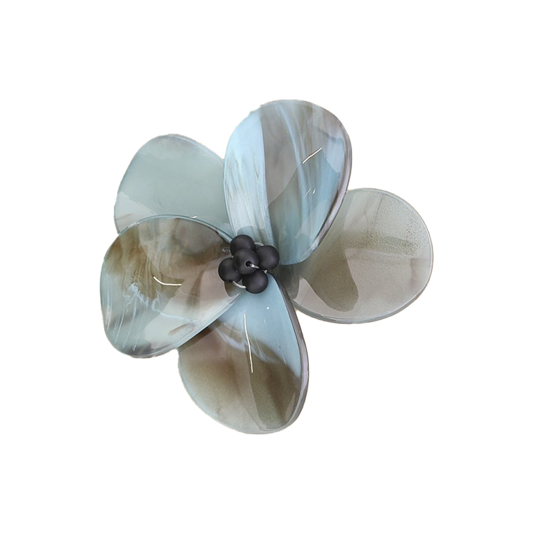 Extra Large Resin Flower Brooch - Turquoise