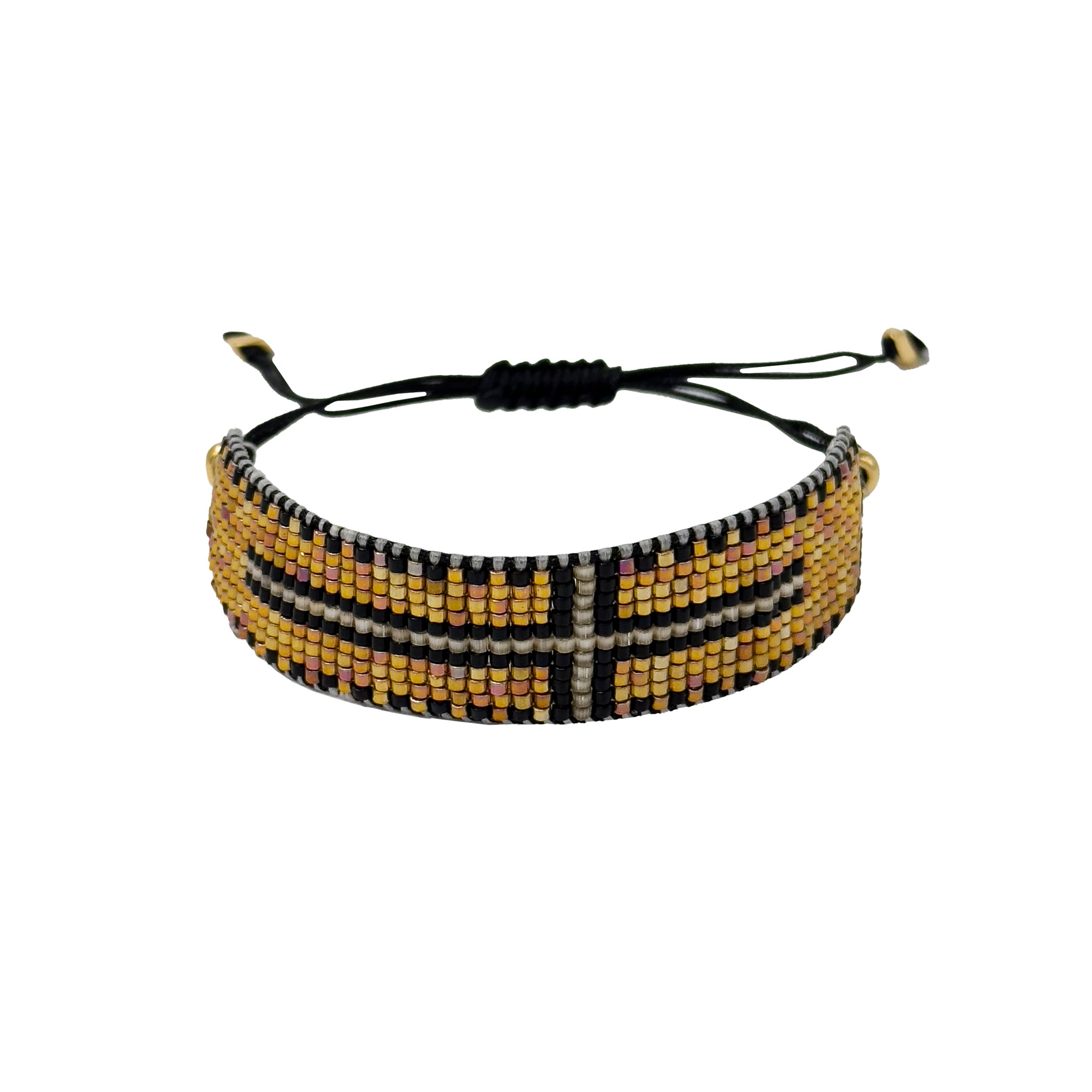 Loom Bracelet 11series Gold With Honey Cross