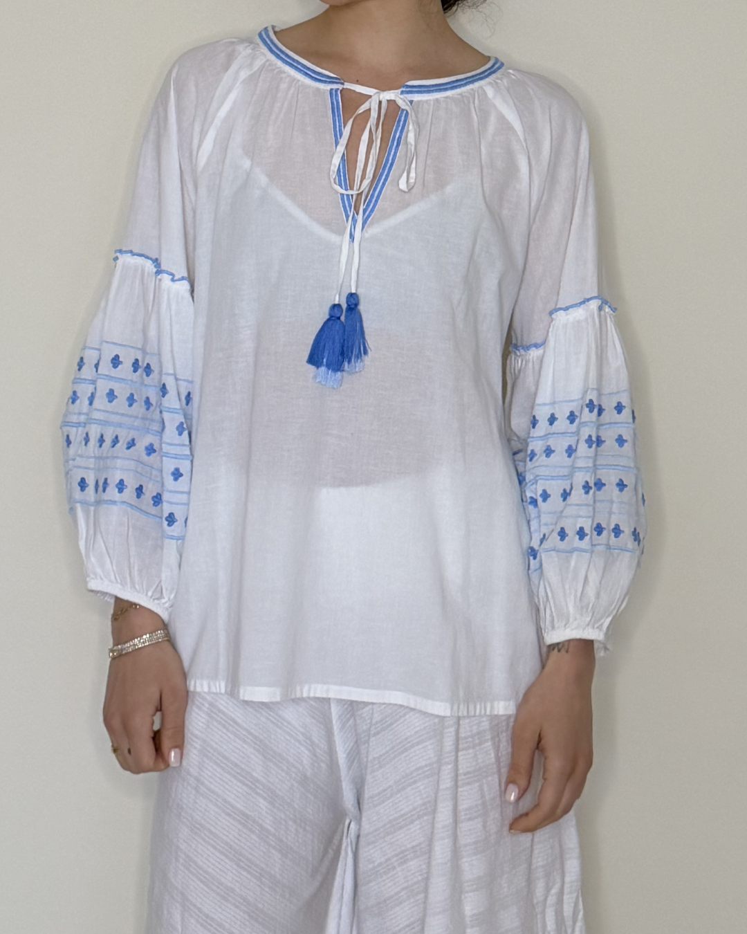 Mini Flower Cotton Blouse