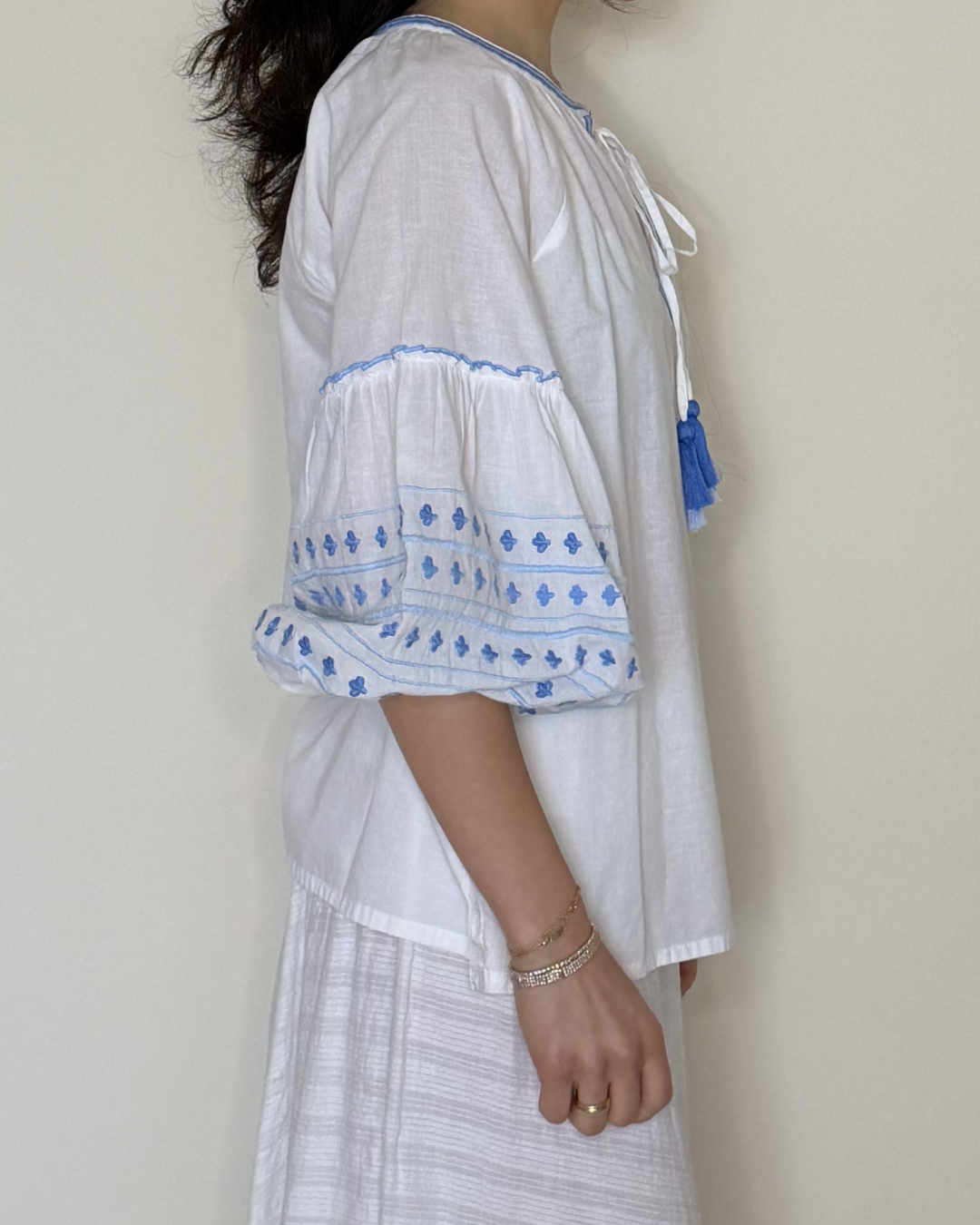 Mini Flower Cotton Blouse