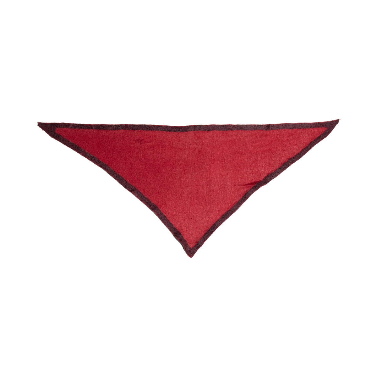 Cashmere & Silk Bandana with Felted Borders Ruby & Bark