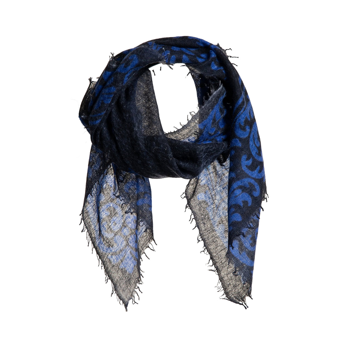 Souffle Square Cashmere Print Shawl Royal Bloom / King