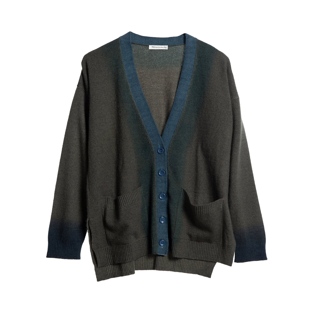 Cashmere Cardigan with Pockets Dip Dye Shadow & Timber