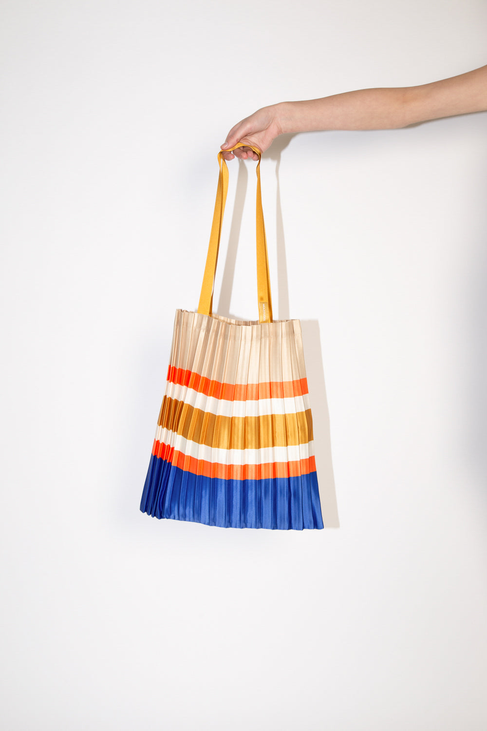 Satin pleated bag Sorrento Beige
