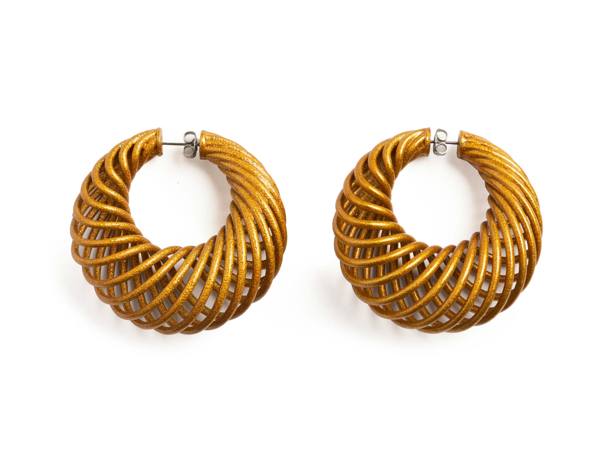 Memento Earrings 2 - Orange Gold