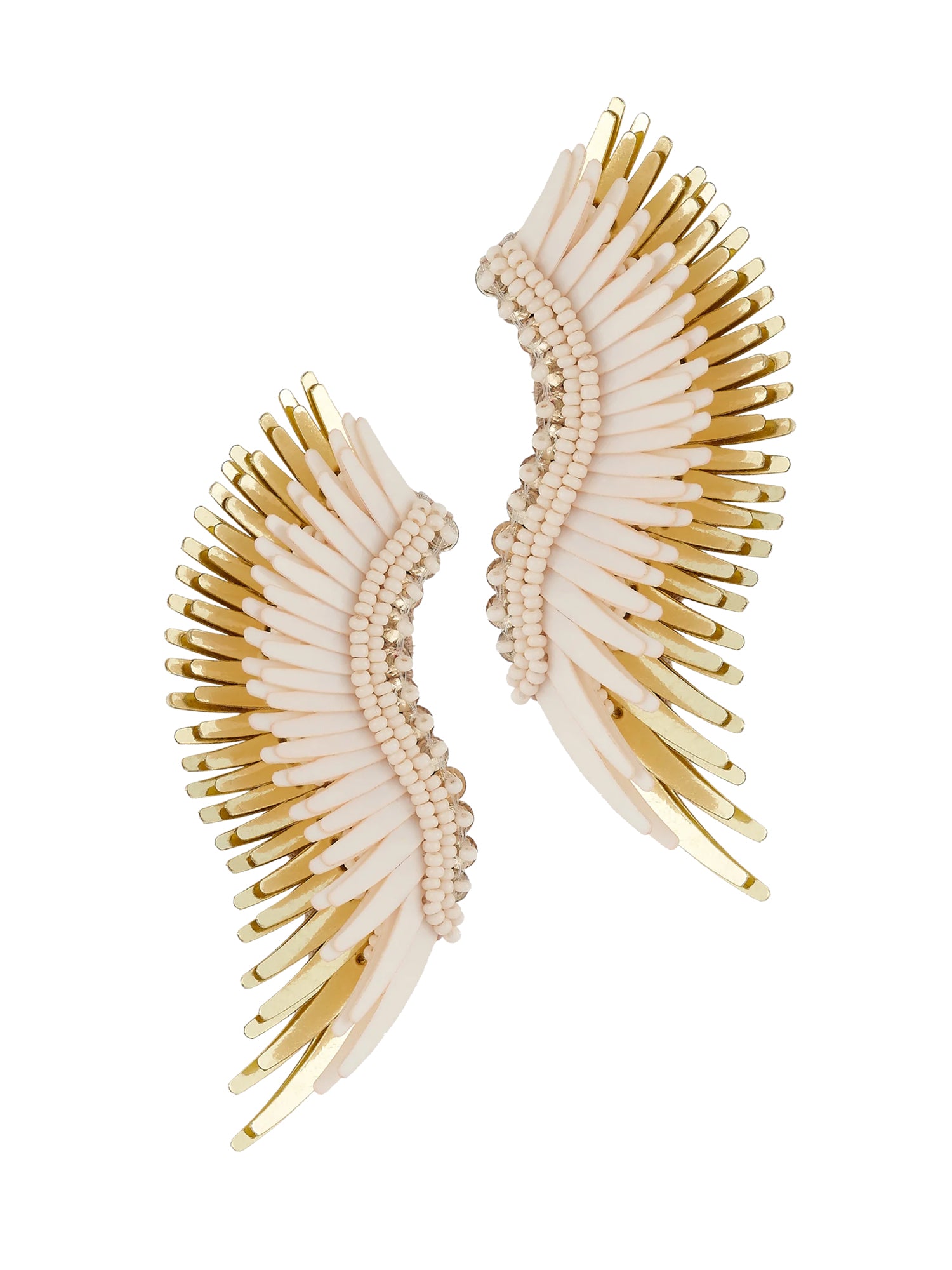 Midi Madeline Earrings Ivory Gold