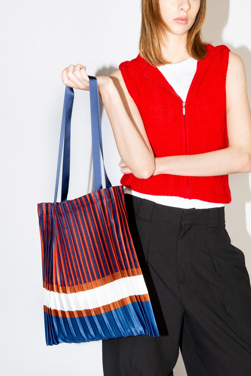 Satin pleated bag Chiavari