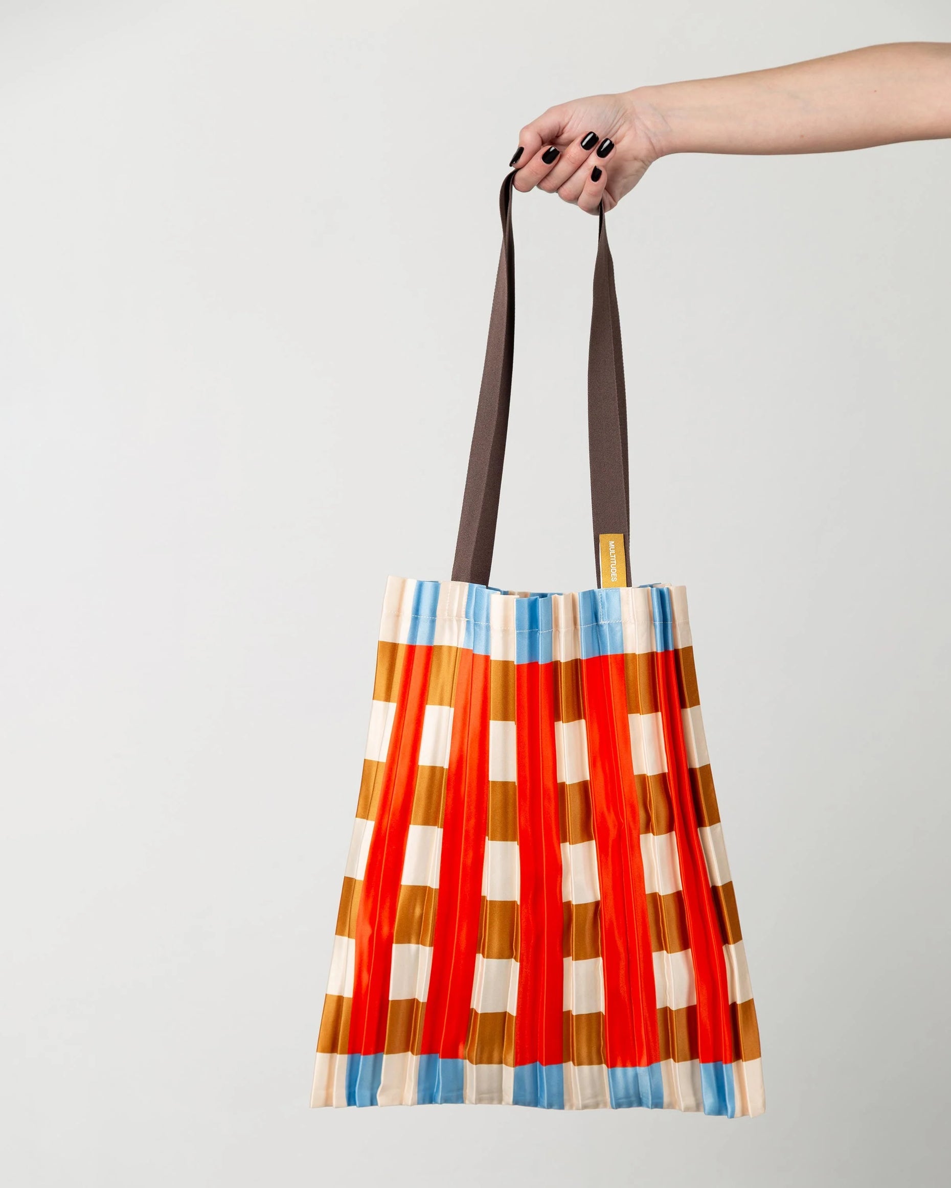 Marsala Pleated Tote Bag