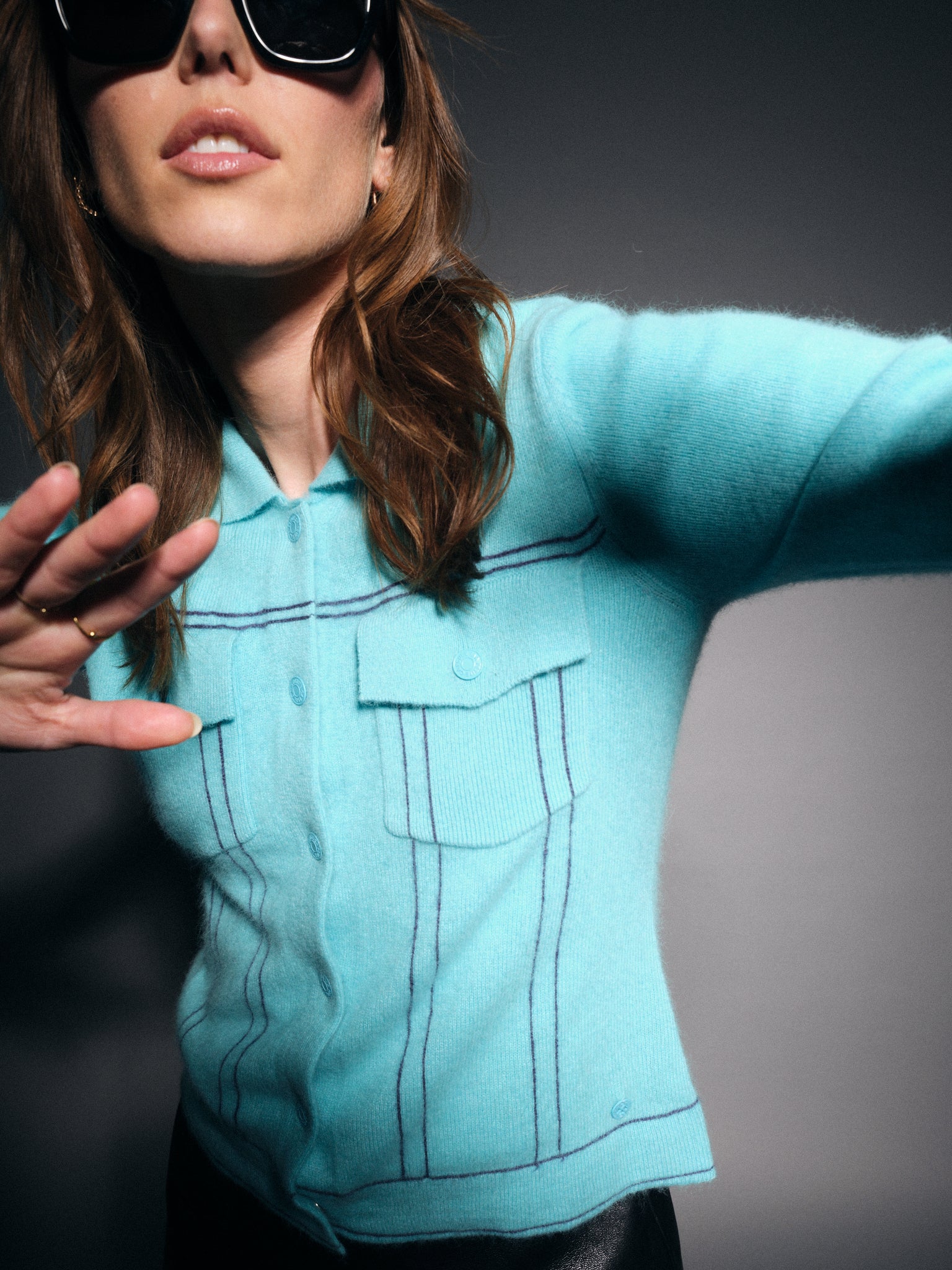 TROP CHOUPETTE Turquoise Jacket