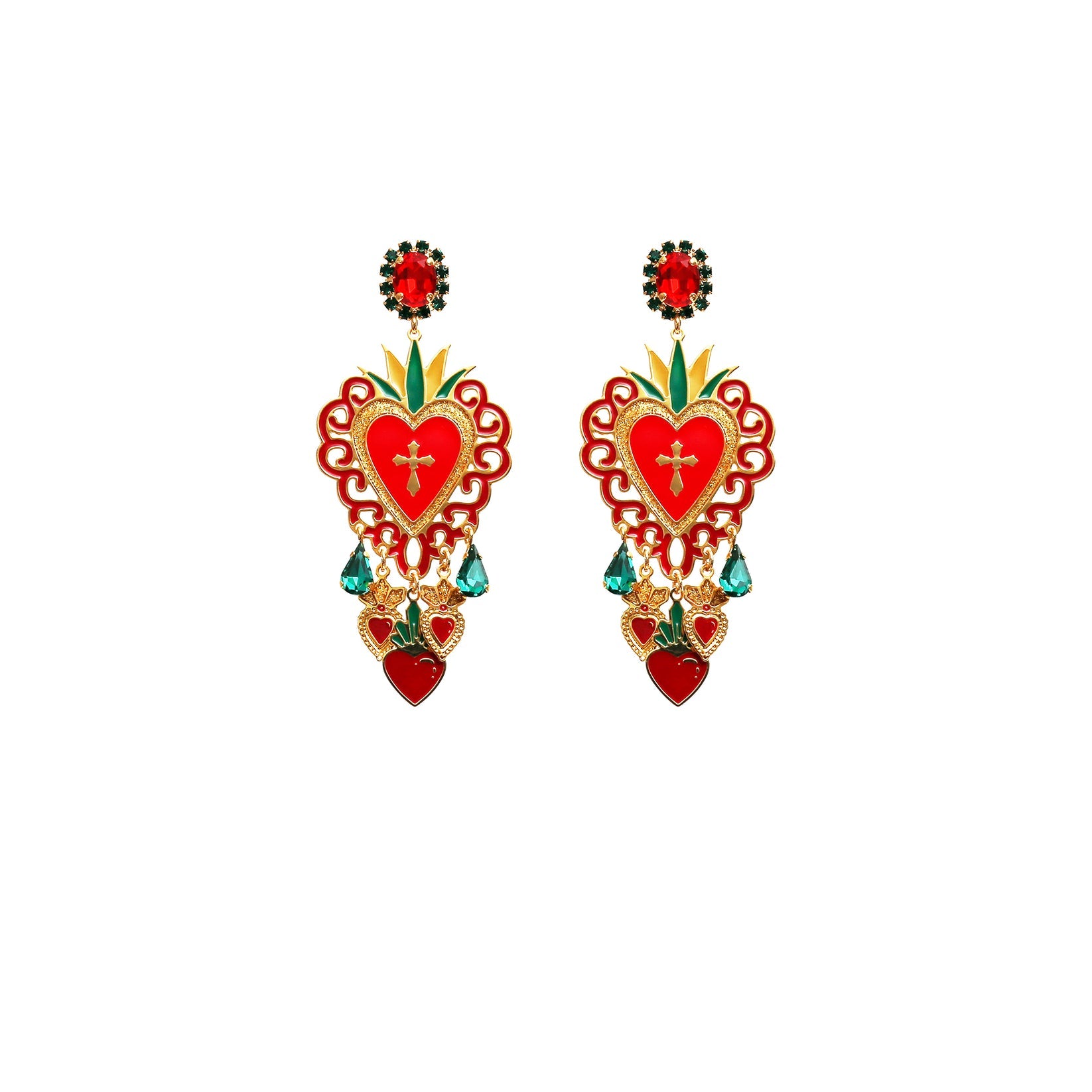 Saint Vincent Sacred Heart Earrings