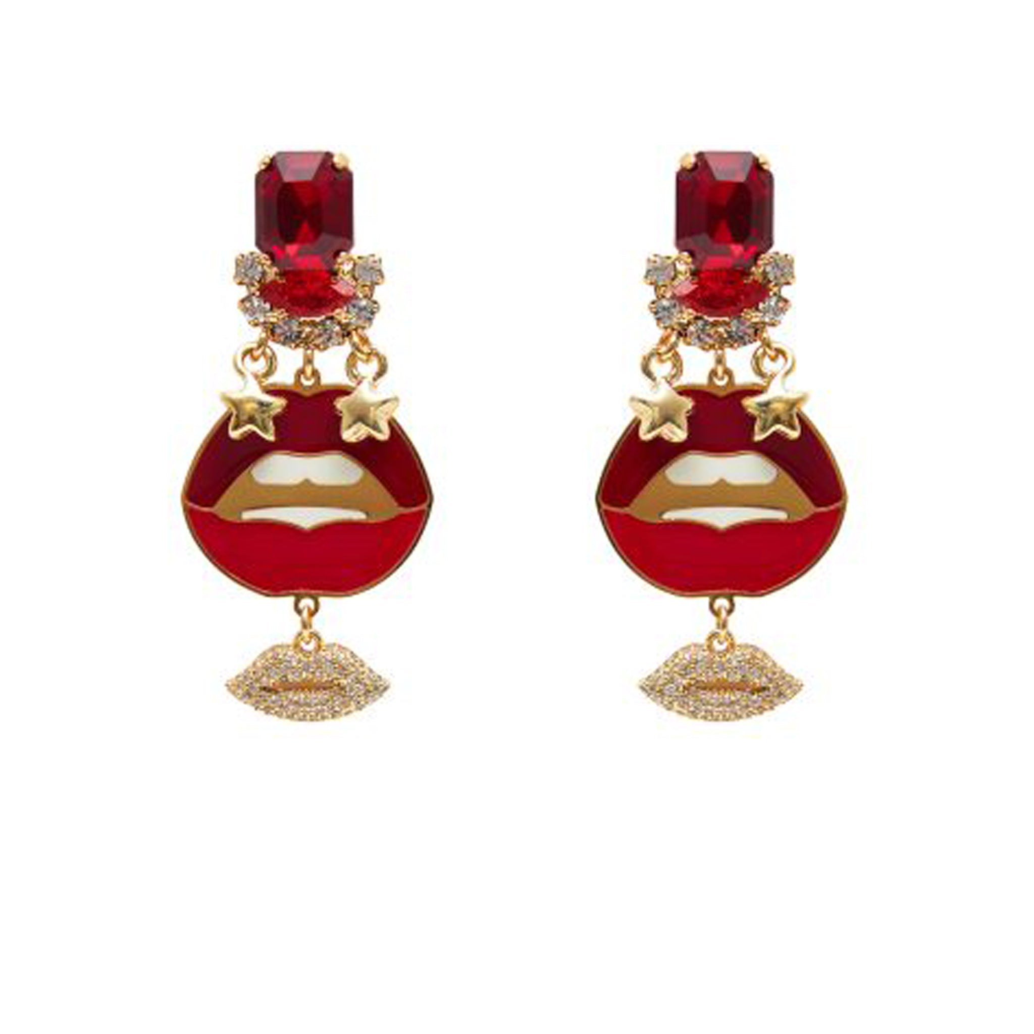 Earrings Kiss Me Red Kiss