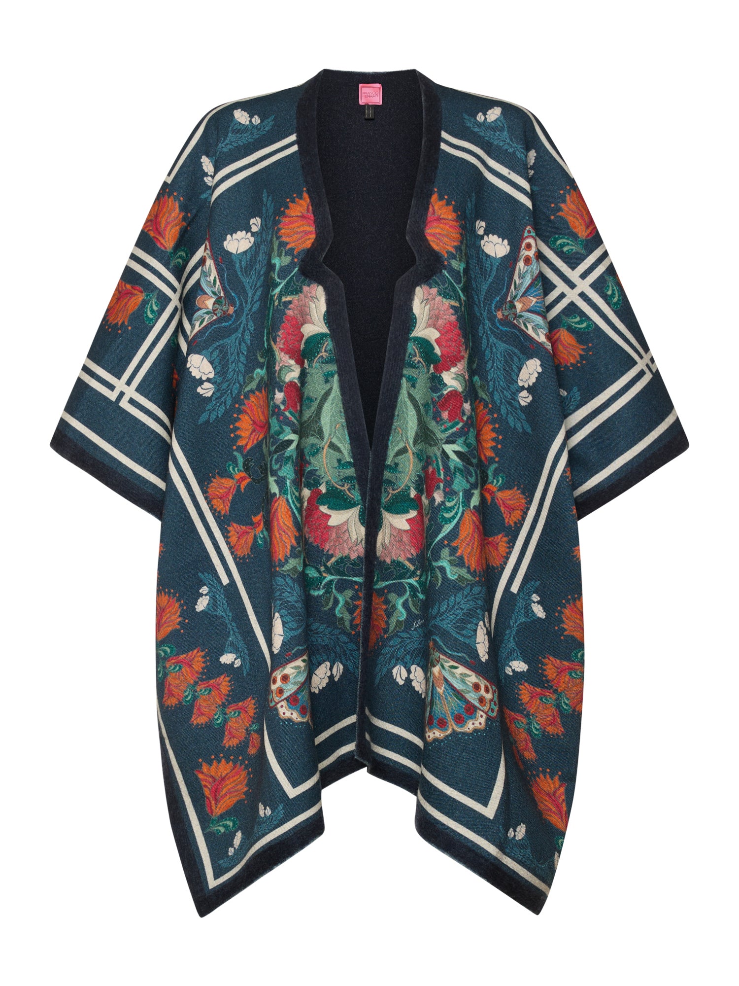 Wool-Silk  Jacquard Cape Moth Print