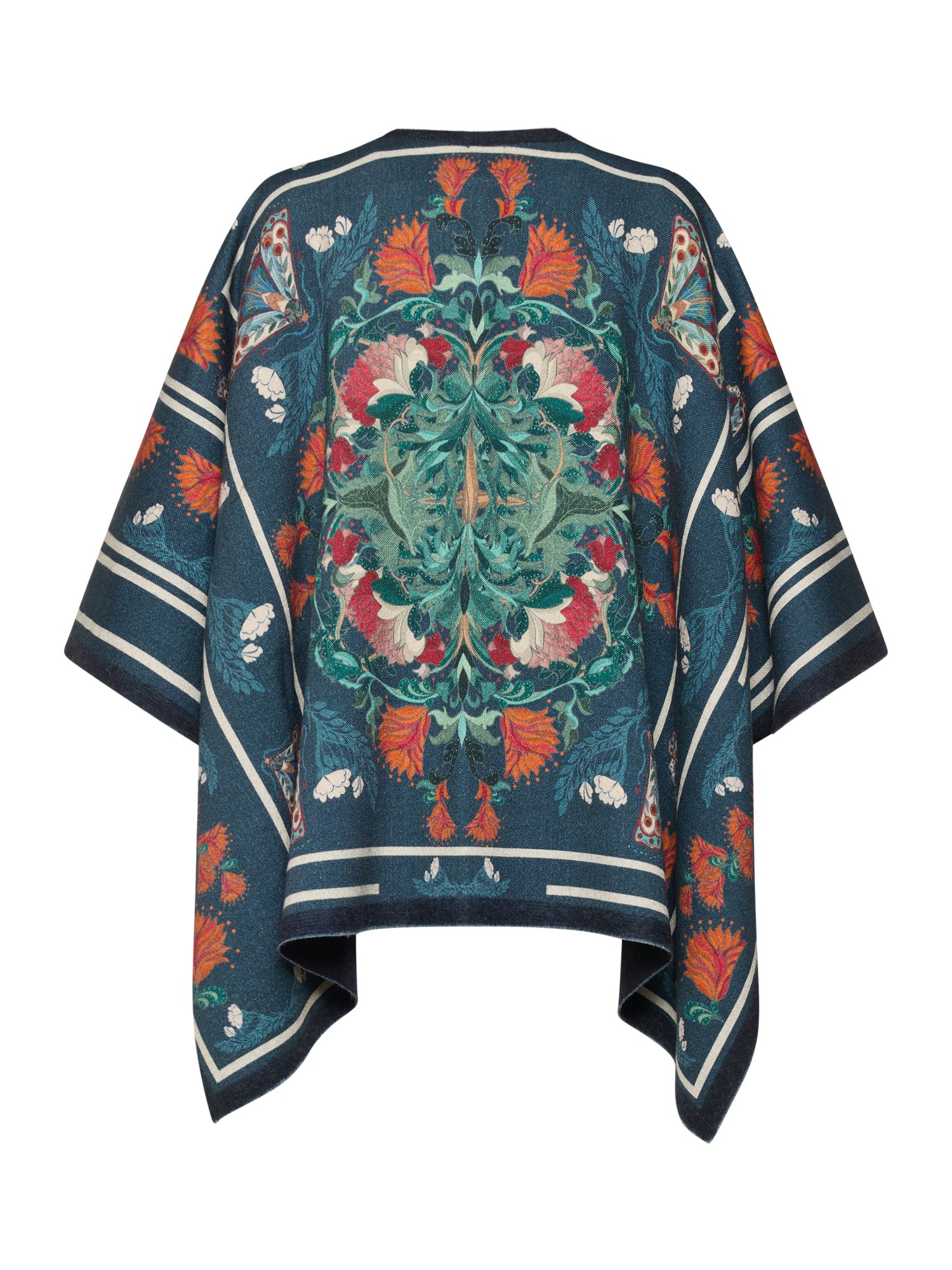 Wool-Silk  Jacquard Cape Moth Print