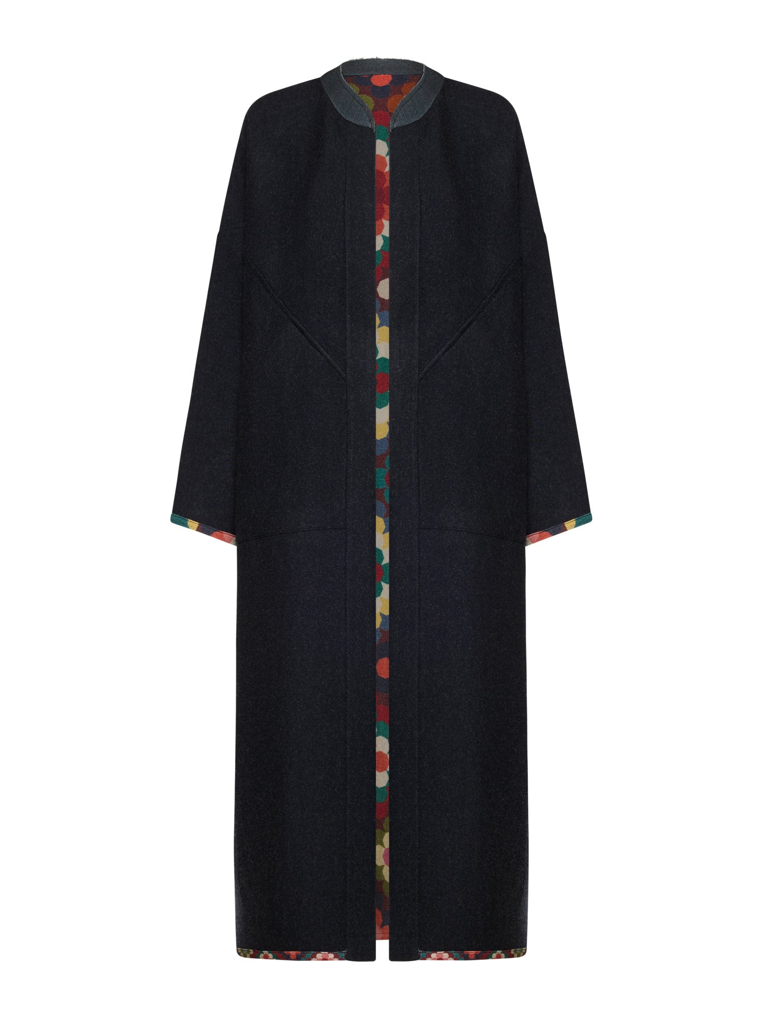 Reversible Jacquard Coat Crochet Print