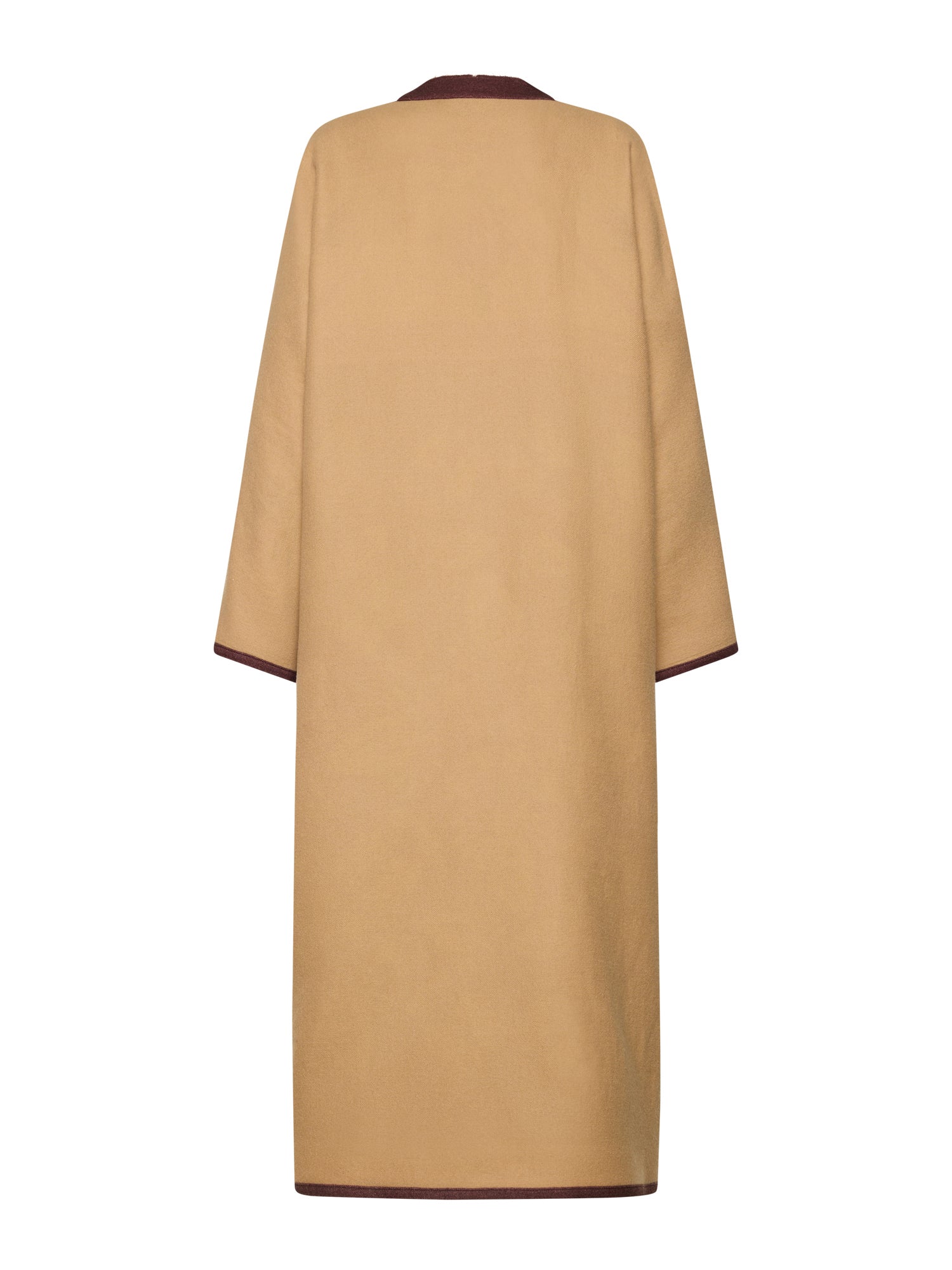 Reversible Jacquard Coat Stripes And Flowers Print