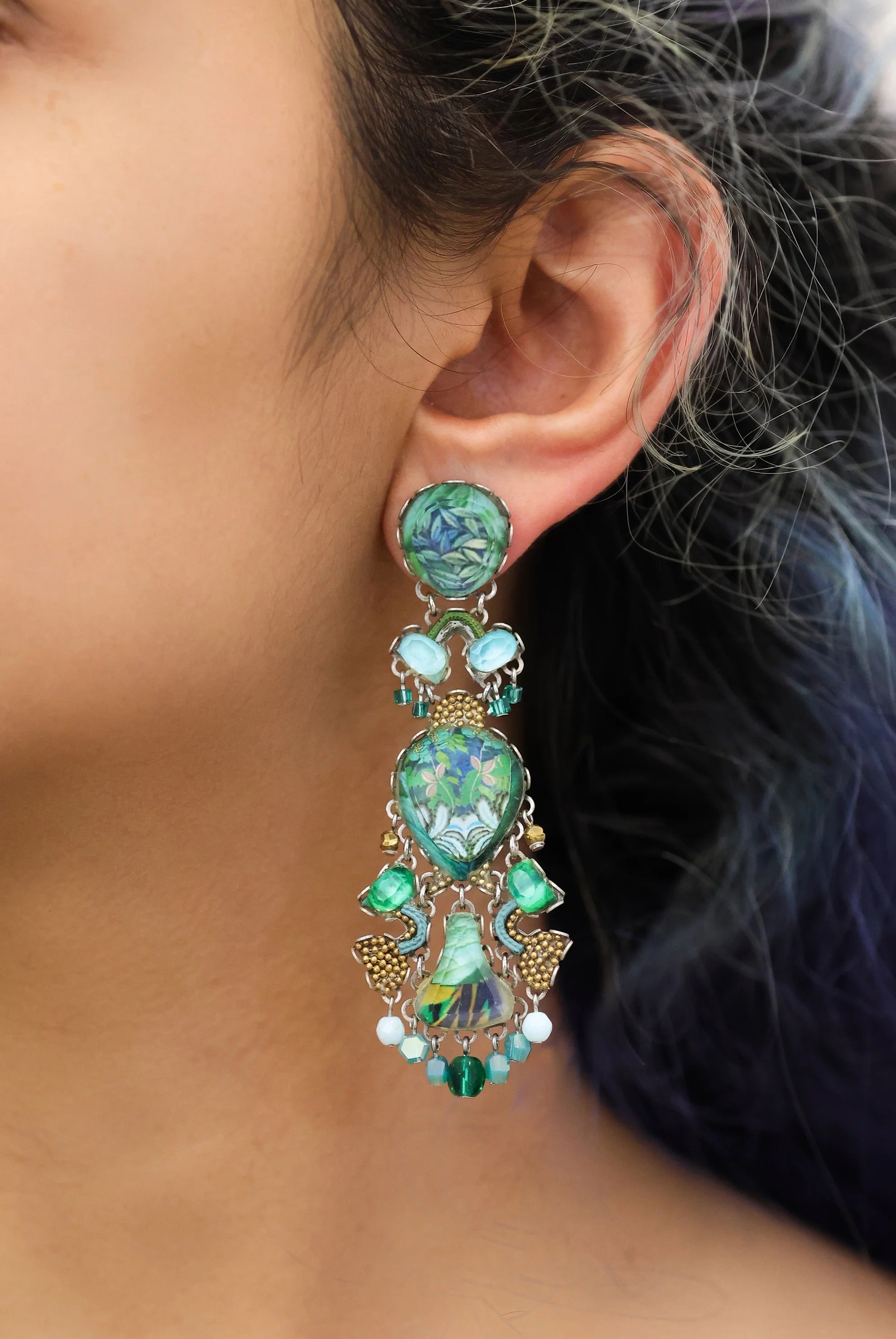 Long Earrings Meadow Set, Linden