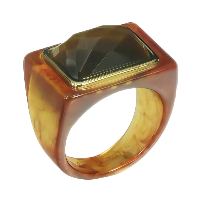 Magnolia Ring with Tiger Eye