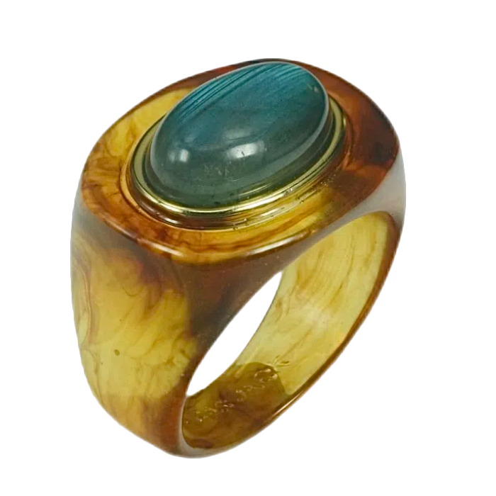 Ember Ring with Labradorite