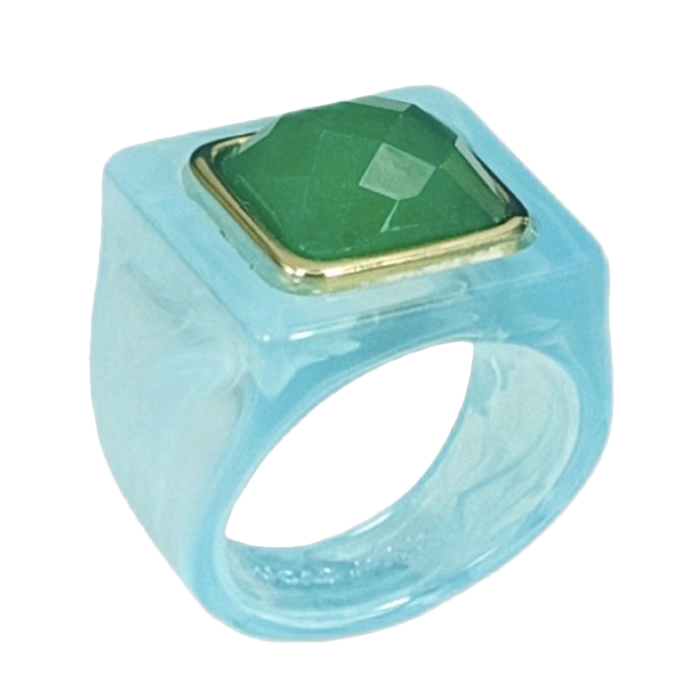 Haven Ring with Green Quartz