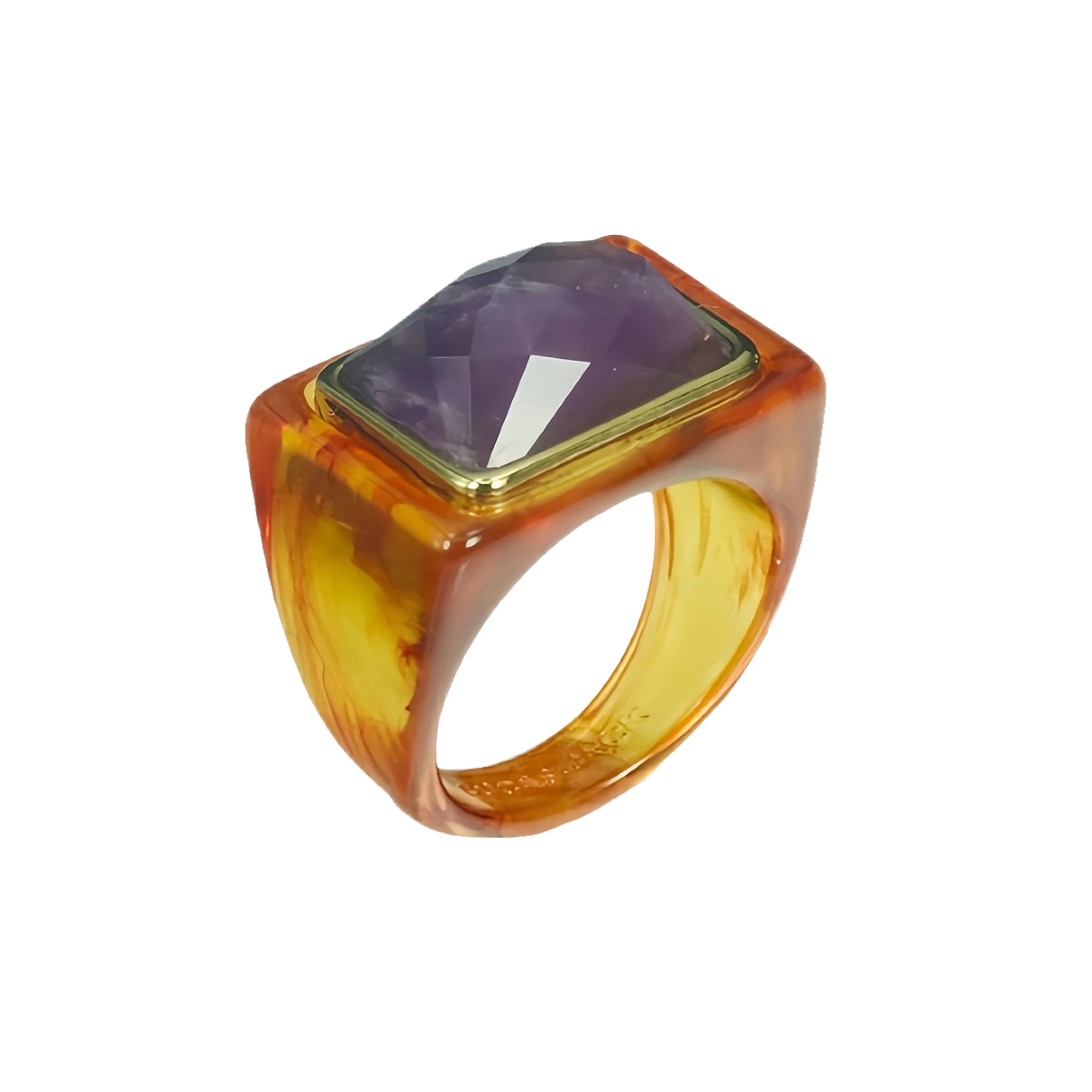 Magnolia Ring with Amethyst