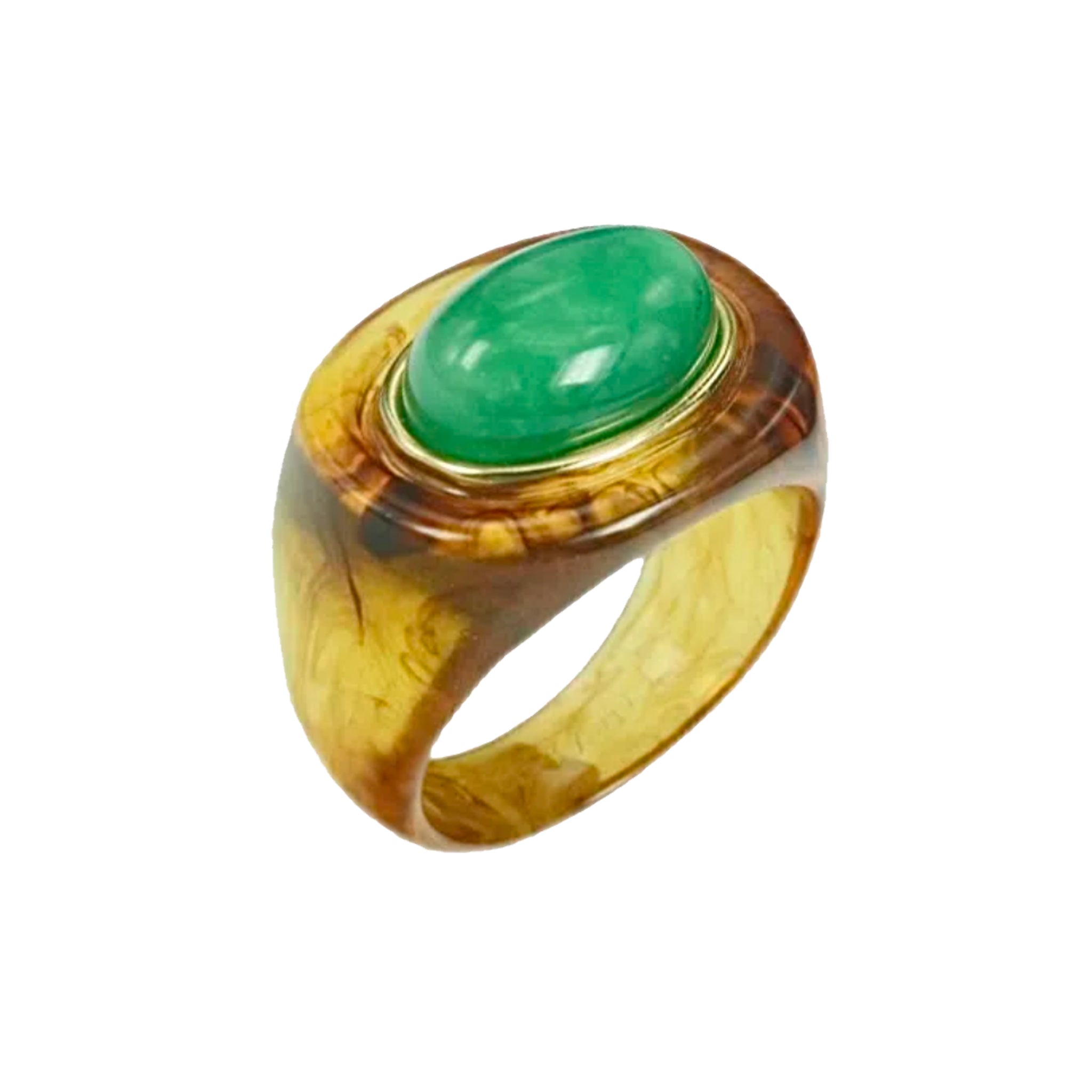 Ember Ring with Green Quartz