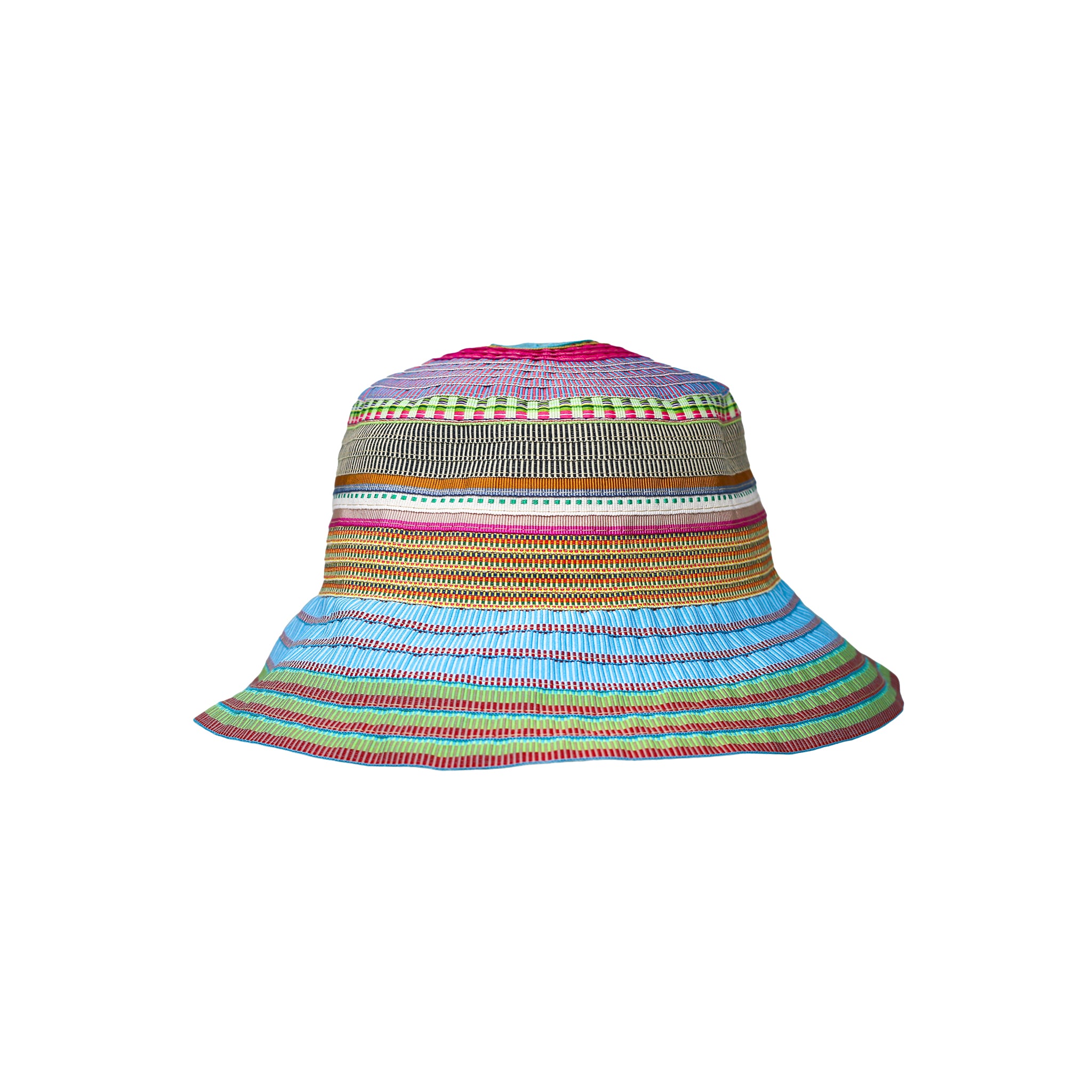 Rainbow Stripe Ribbed Woven Hat