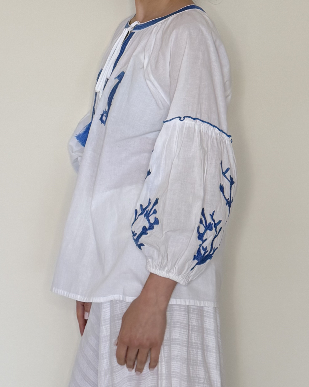 Sea Horse Cotton Blouse