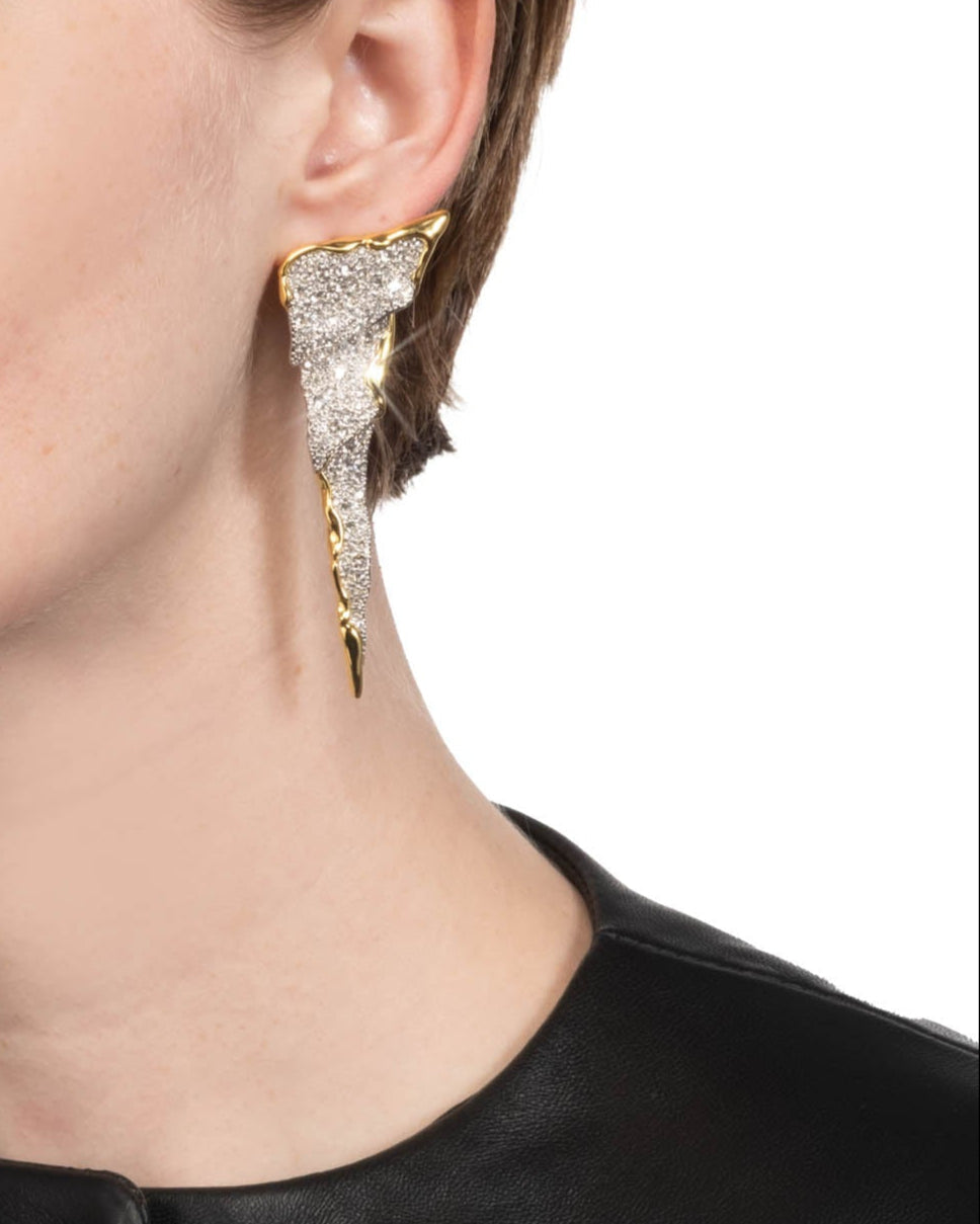 Solanales Crystal Cascade Post Earring