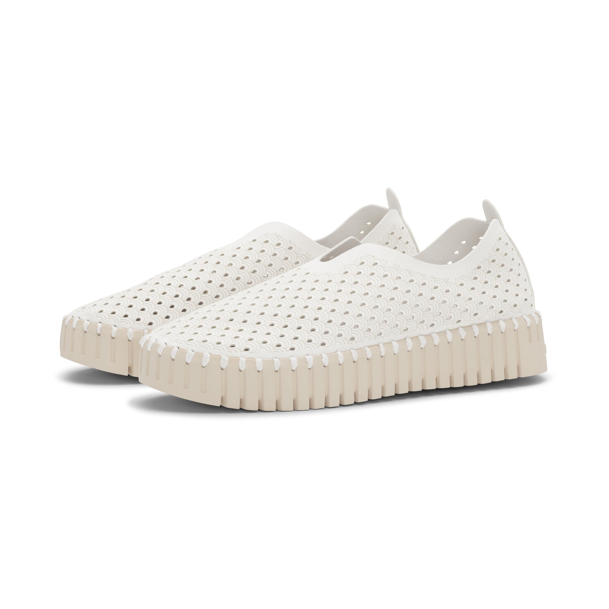 Tulip Slip - In On Plateau Sole - White