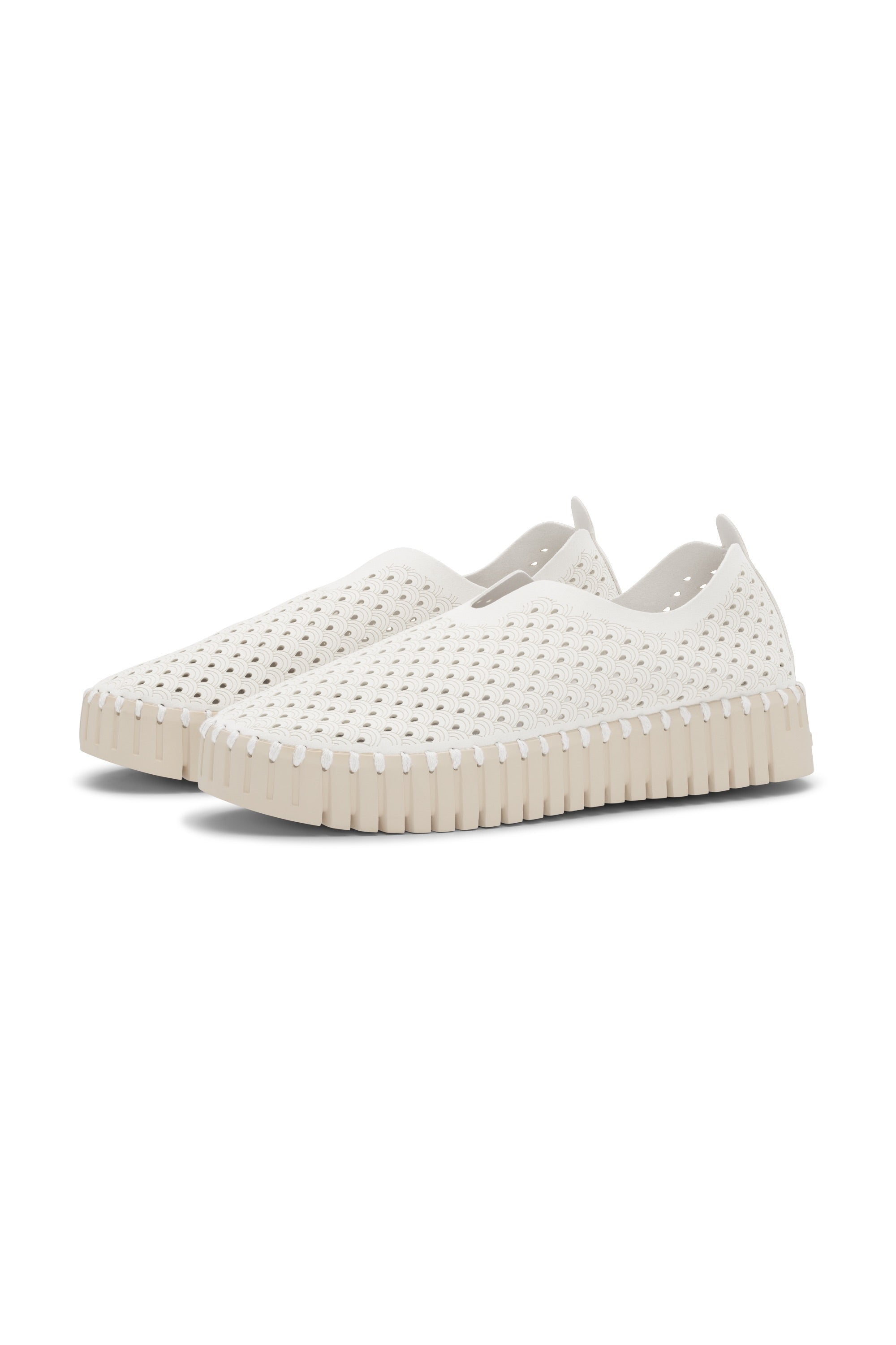 Tulip Slip - In On Plateau Sole - White