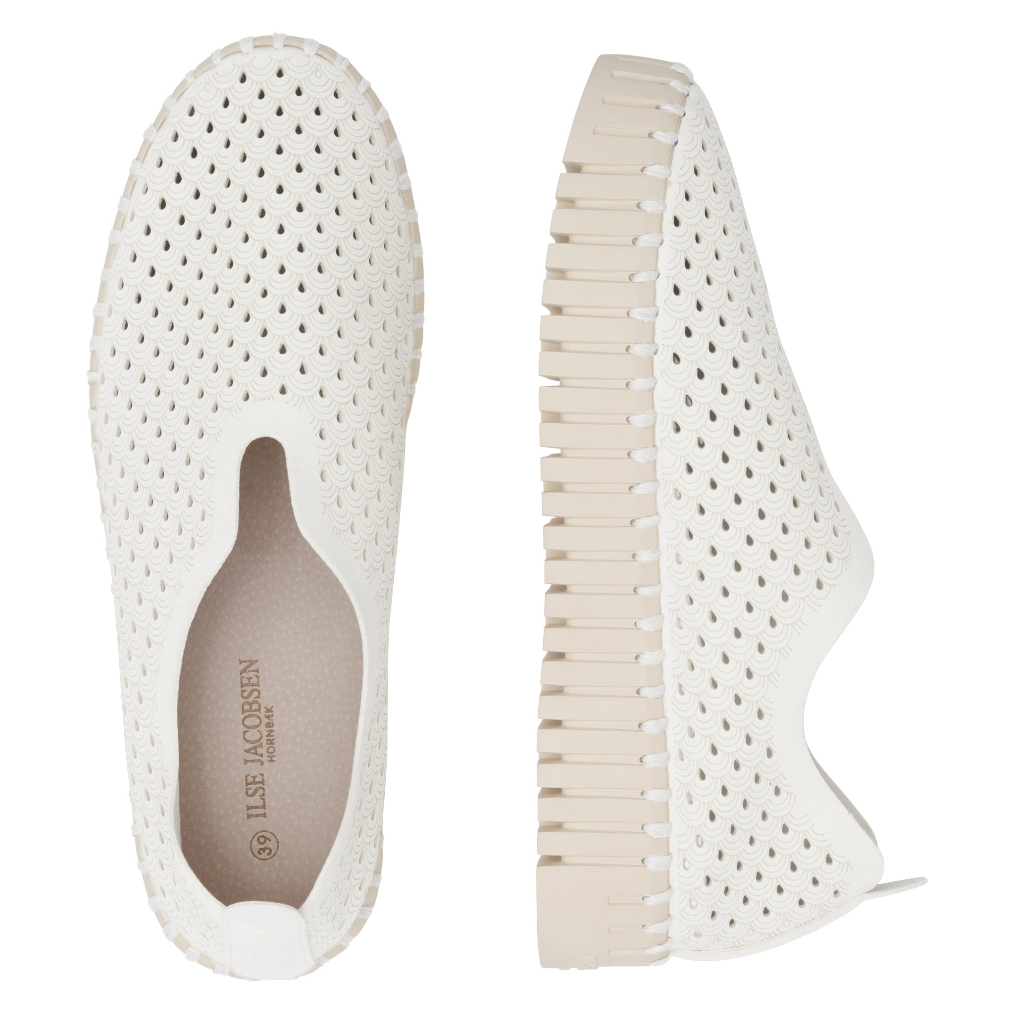 Tulip Slip - In On Plateau Sole - White