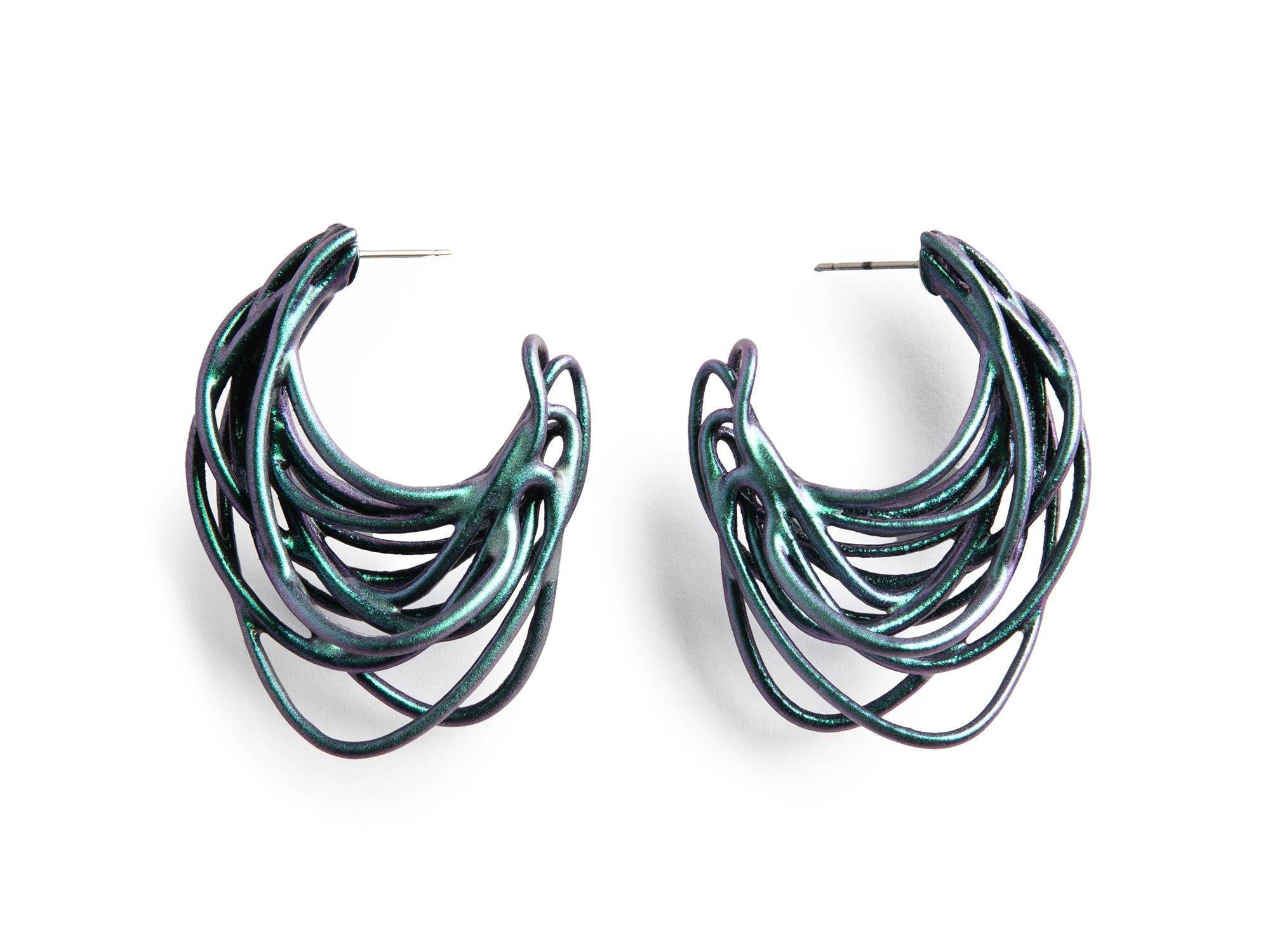 Theia Earrings 1 Holographic - Nebula
