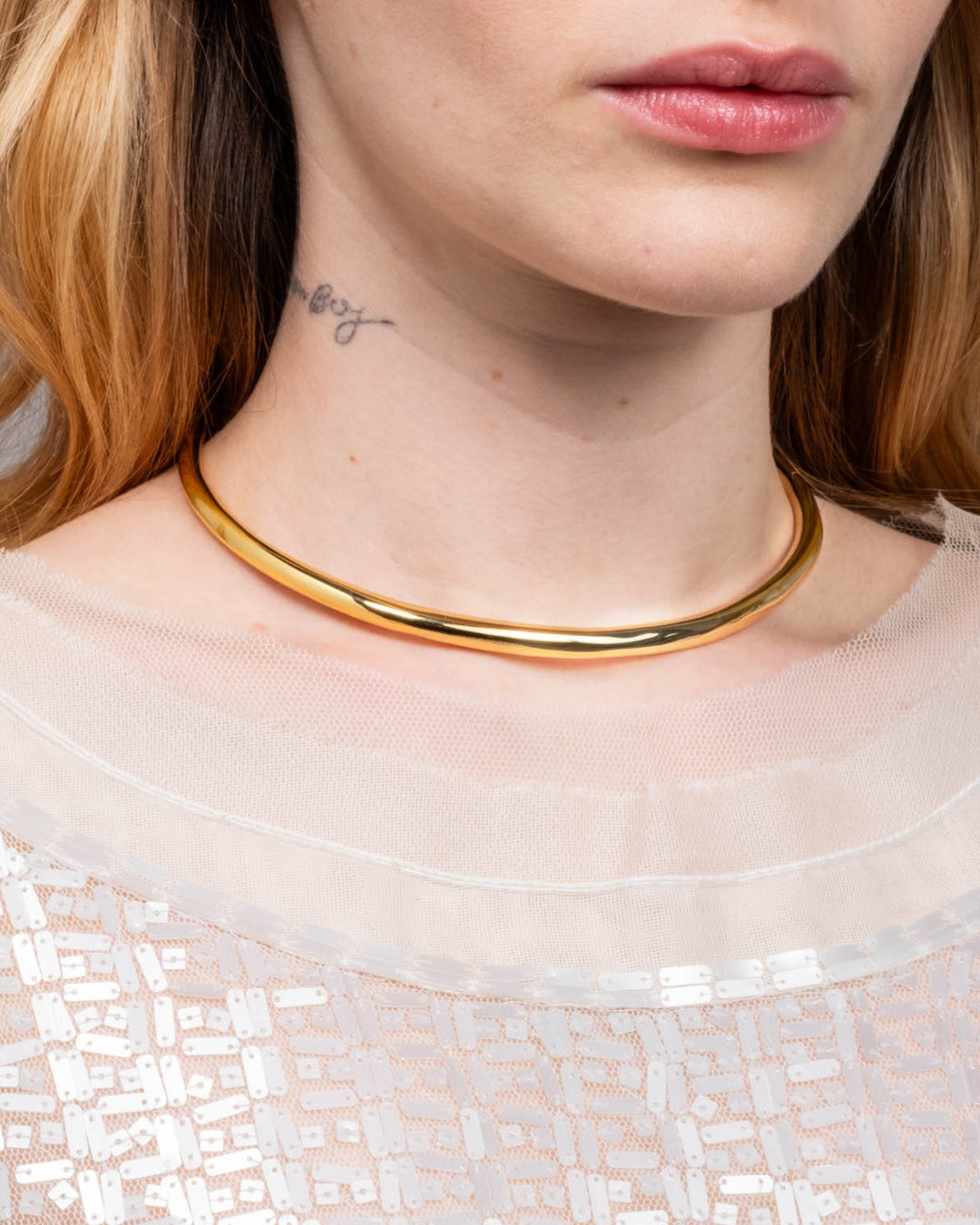 Thin Collar Necklace - Gold