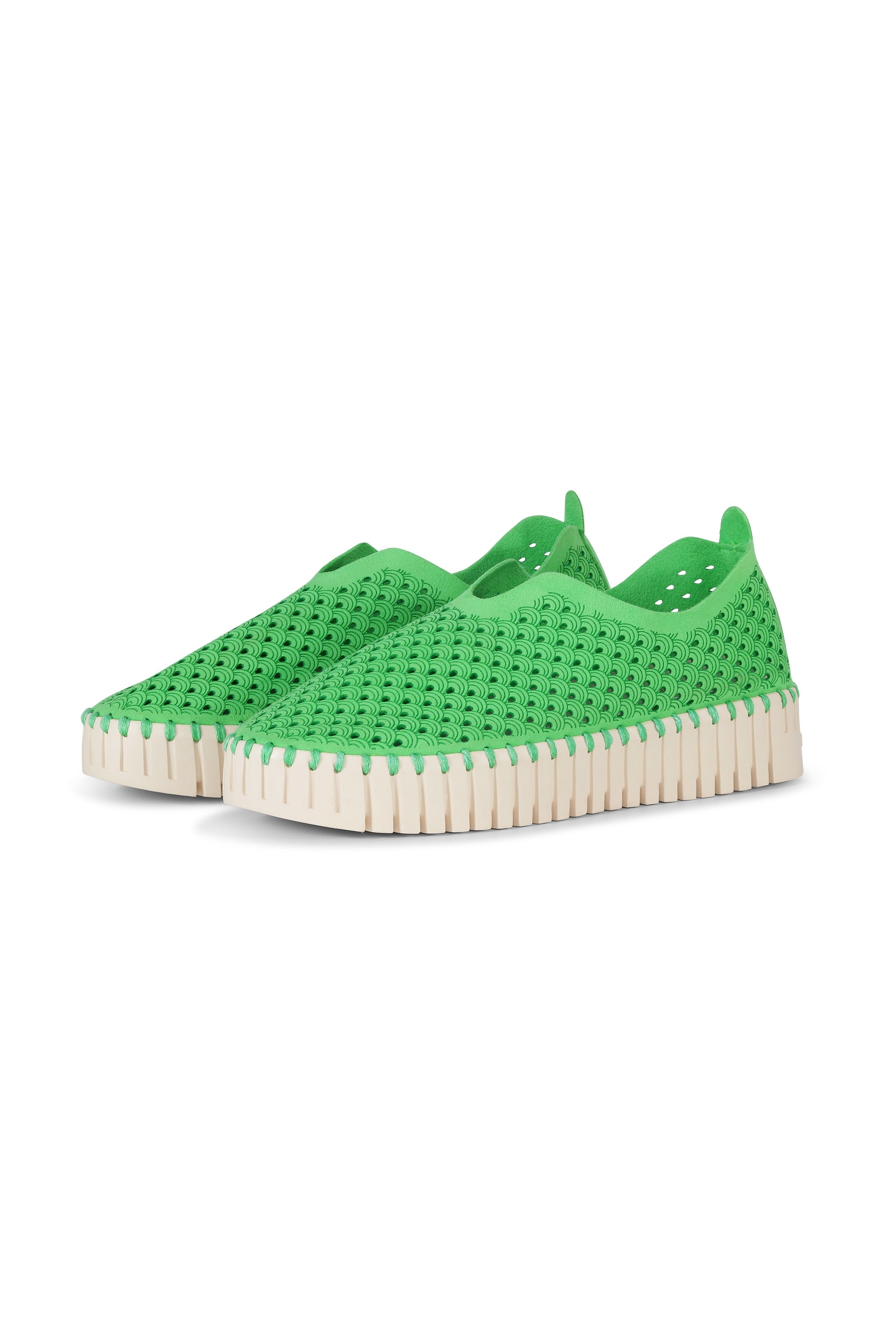 Tulip Slip-In On Plateau Sole - Bright Green