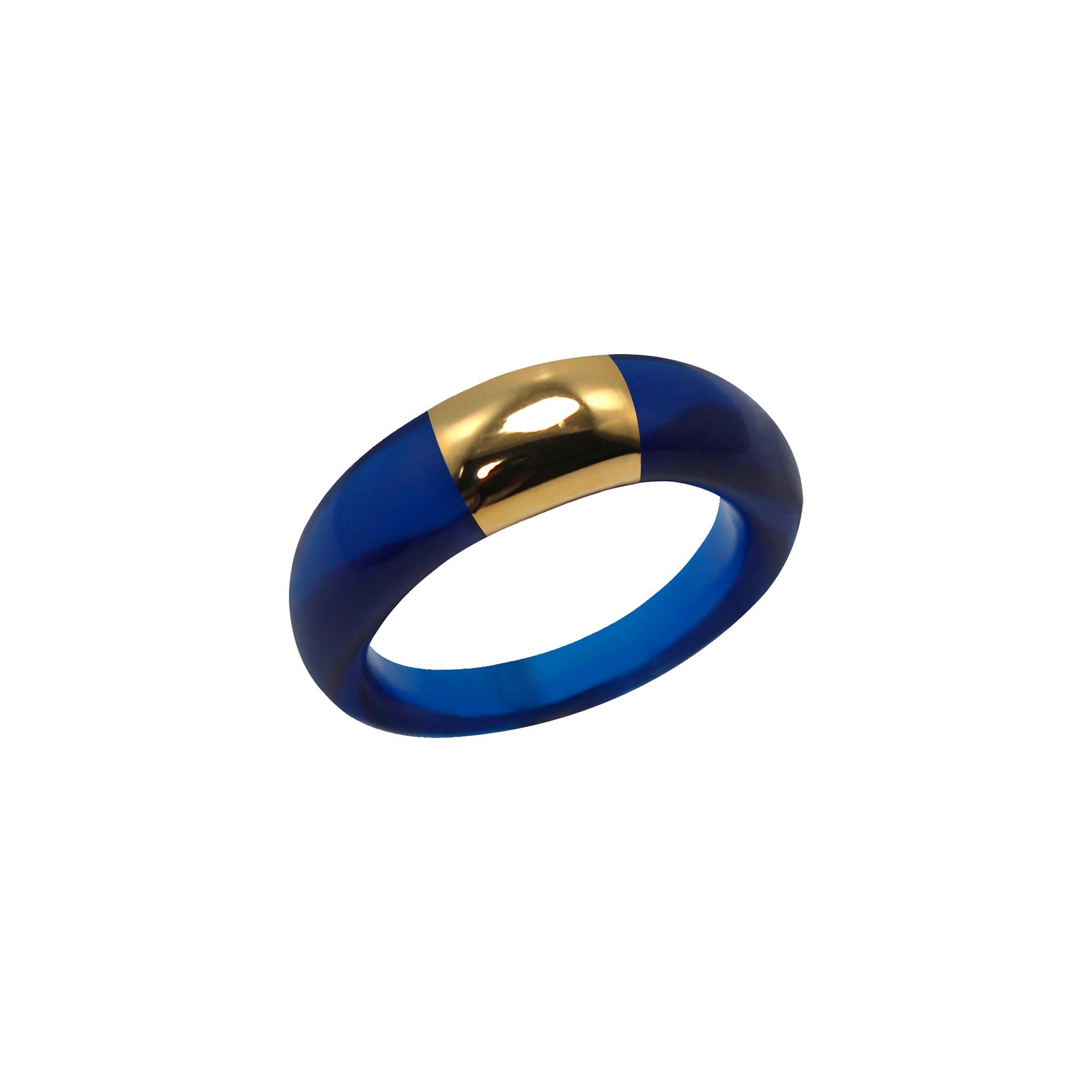Whisper Ring - After Midnight With Gold Detail