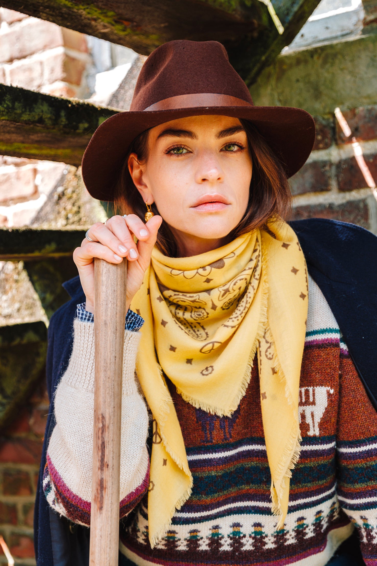 Wool Bandanas - Yellow Stone