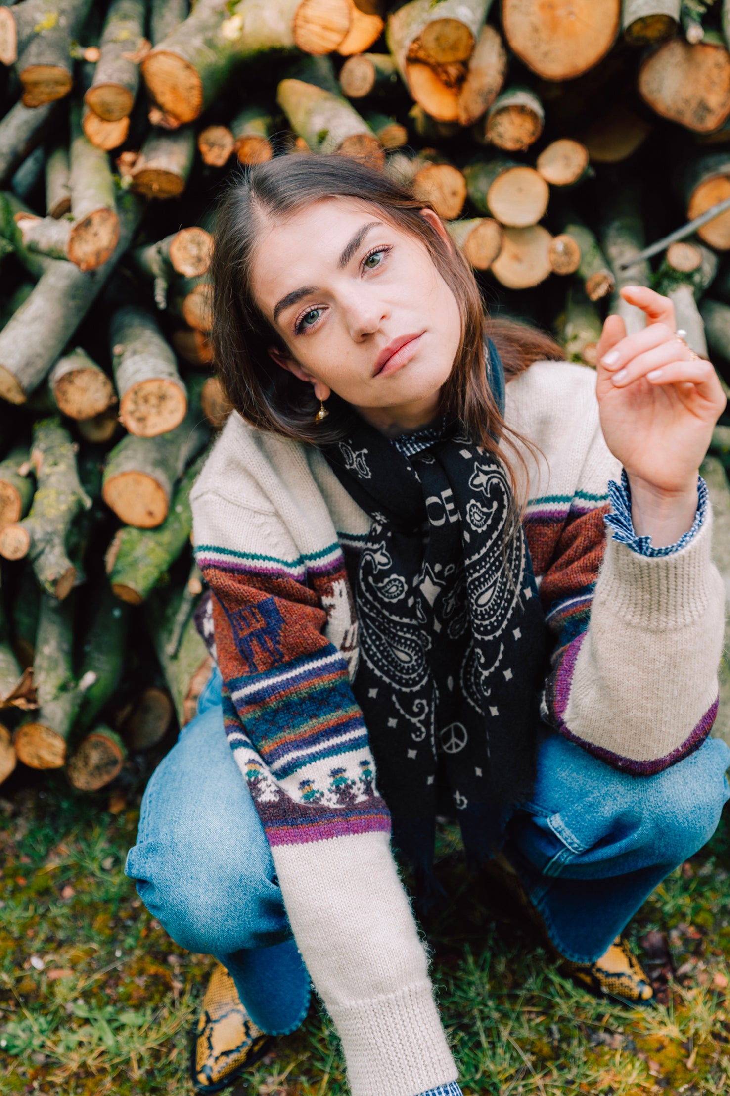 Wool Bandanas - Ganache - Nomad