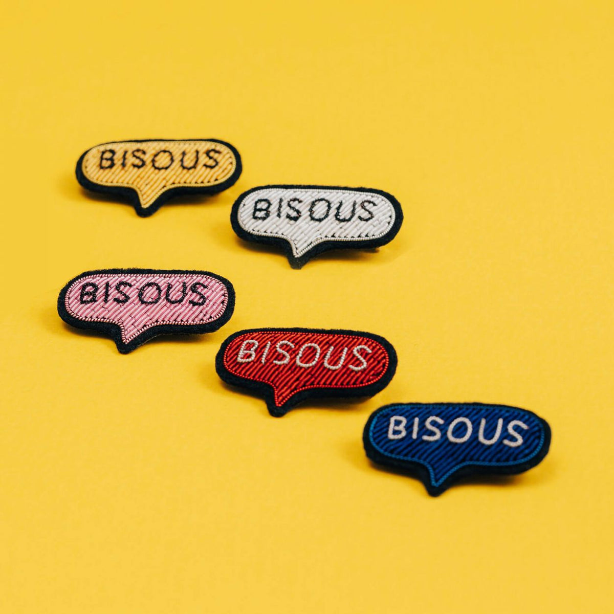 Blue Bisous Brooch
