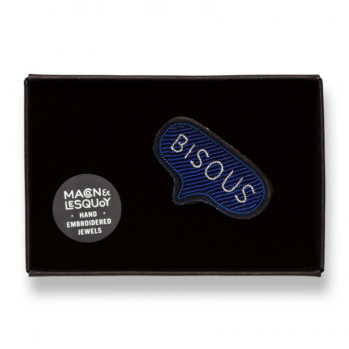 Blue Bisous Brooch