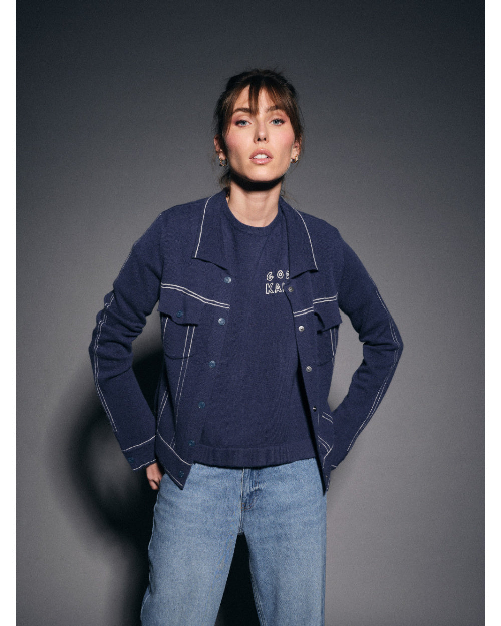 TROP CHOUPETTE Denim Blue Jacket